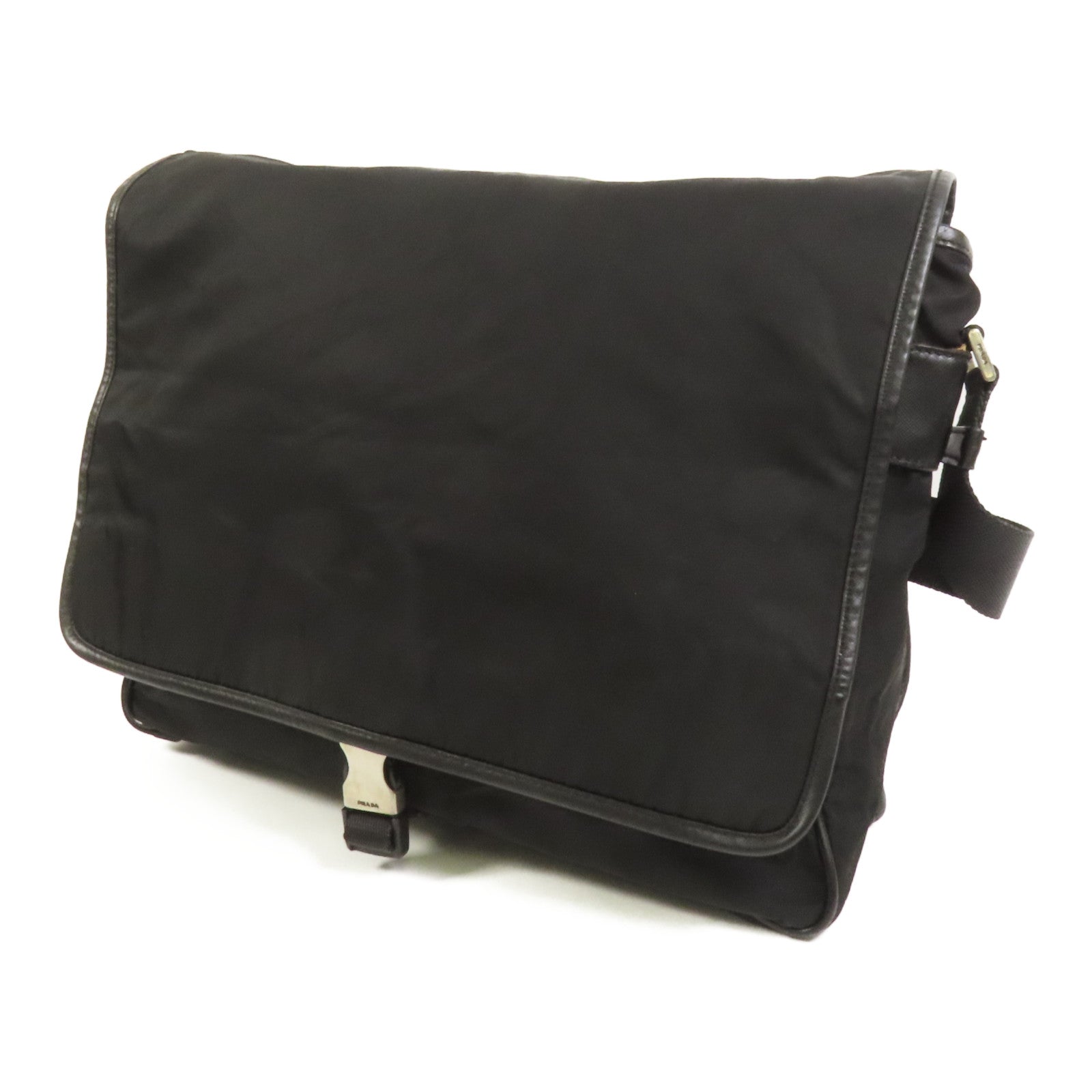 PRADA 尼龍Shoulder Bag銀扣肩背袋