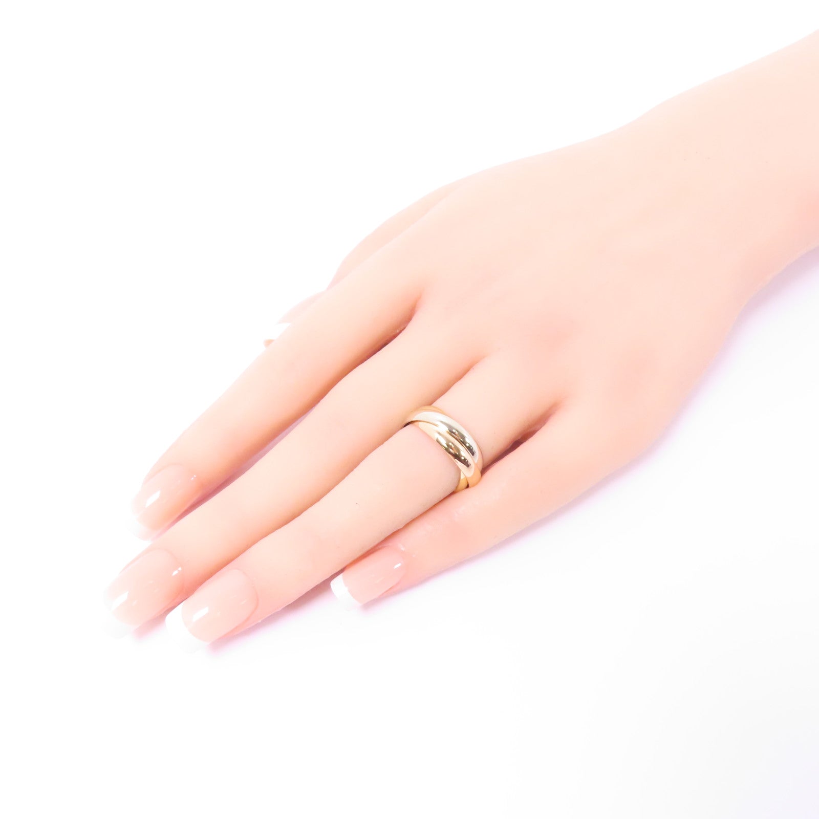 CARTIER 18K黃金/白金/玫瑰金Trinity Ring戒指Cartier#51/US#5.75