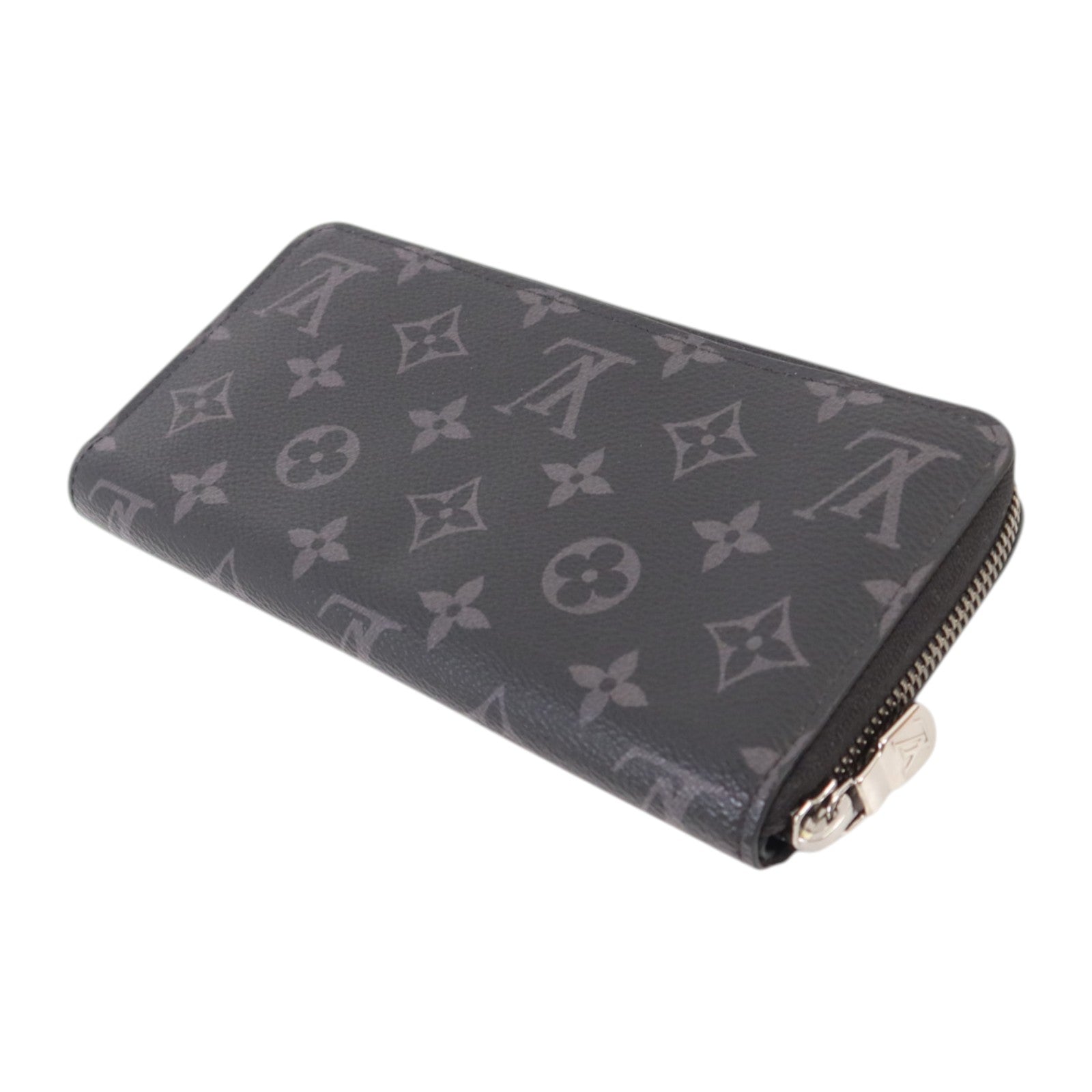 LOUIS VUITTON Monogram Eclipse Zippy Wallet Horizontal銀扣長錢包