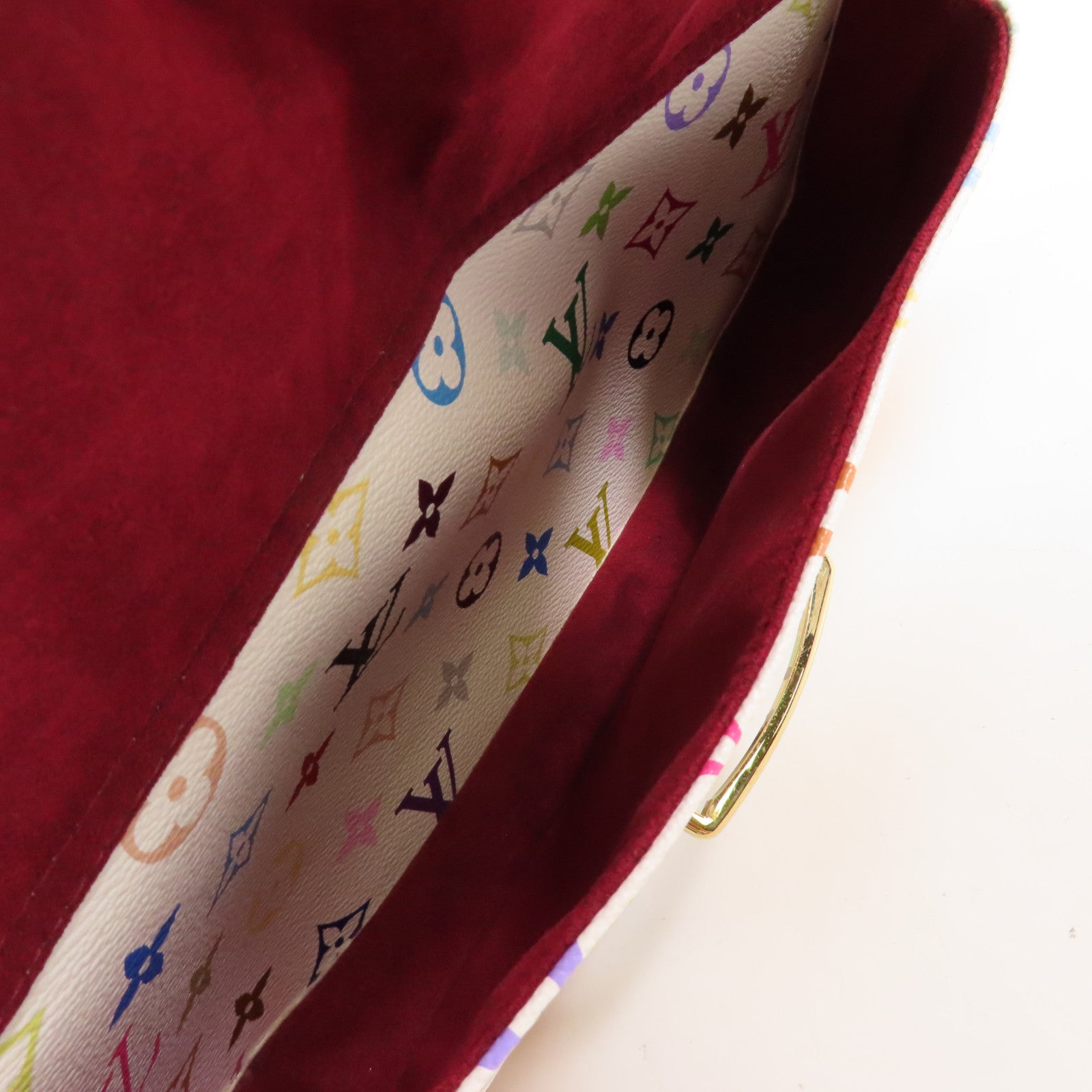 LOUIS VUITTON Monogram Multicolore Rita 2Way Shoulder Bag金扣手挽肩背兩用袋白色/彩色