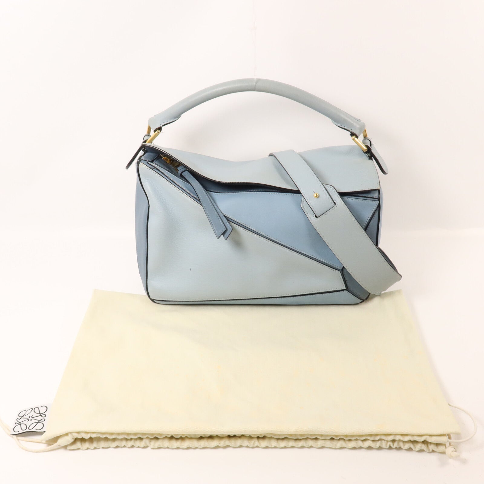 LOEWE 牛皮皮革Puzzle Medium手挽肩背兩用袋
