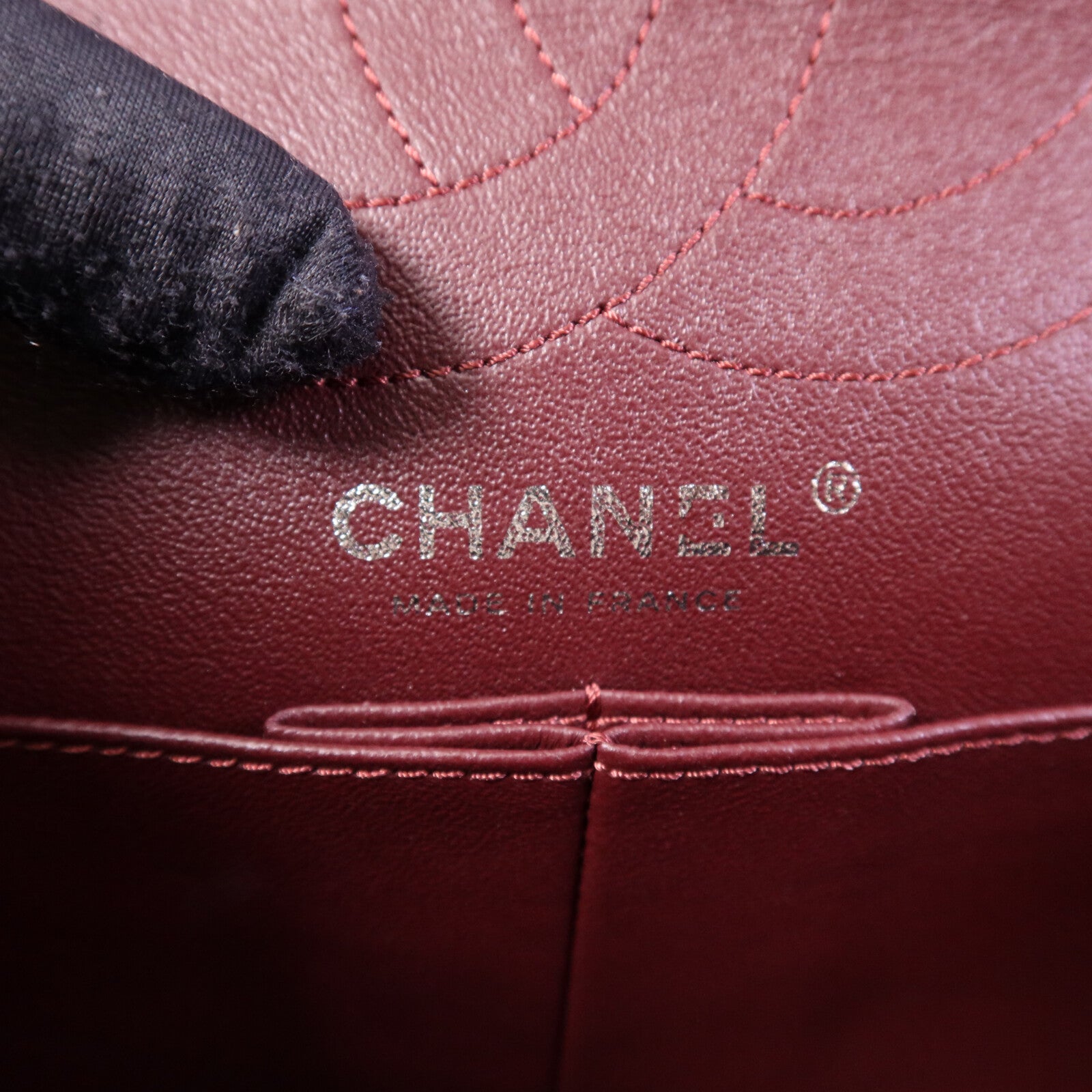 CHANEL 牛皮皮革2.55 Medium銀扣鏈帶肩背袋