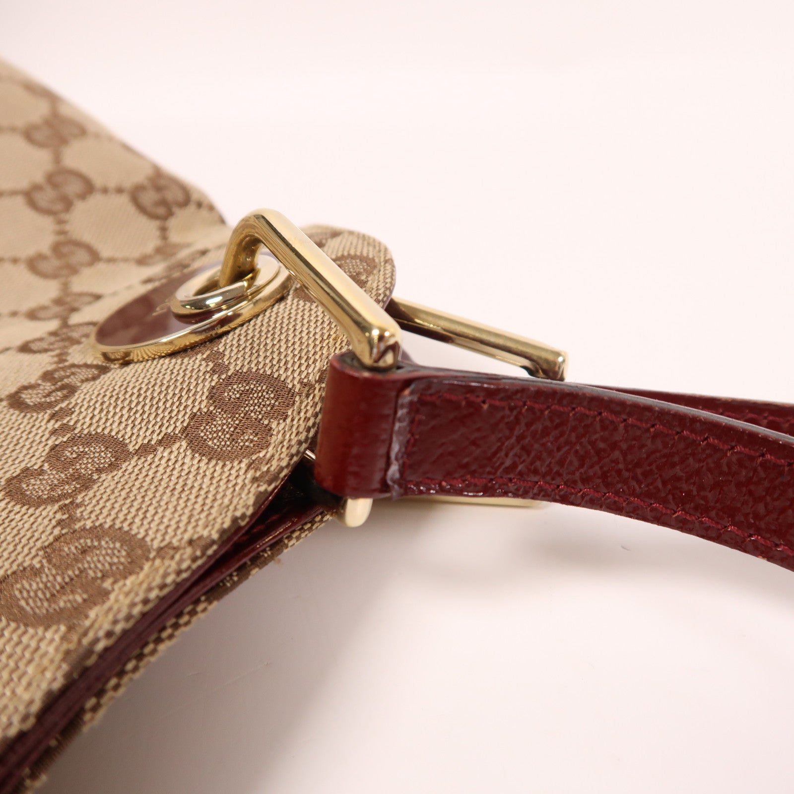 GUCCI 帆布Shoulder Bag金扣手挽袋/肩背袋