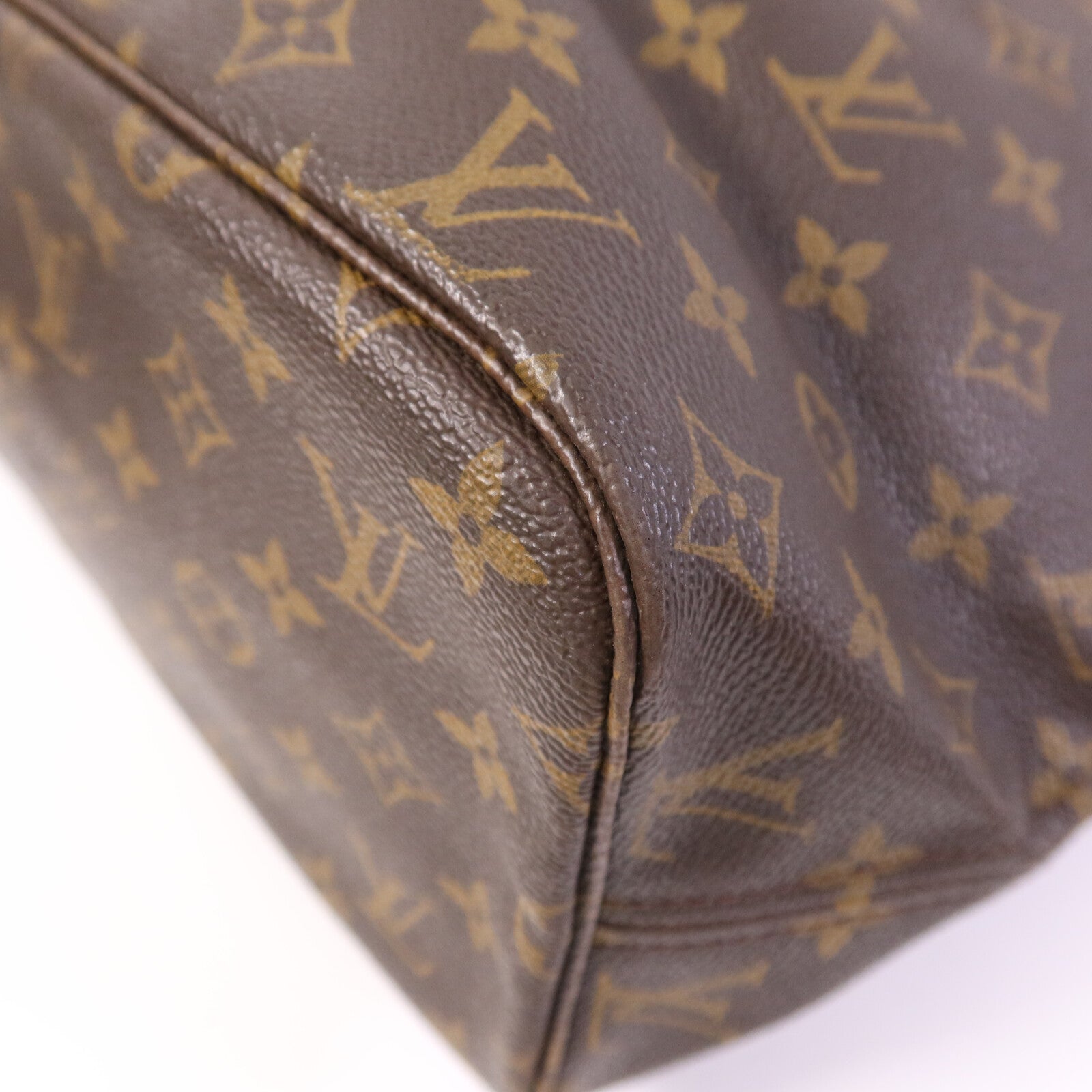 LOUIS VUITTON Monogram Neverfull MM金扣手挽袋