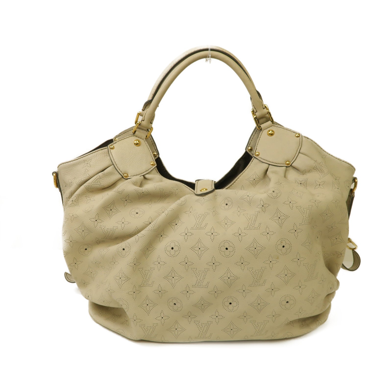 LOUIS VUITTON 【激減優惠】Mahina Shoulder Bag 金扣肩背袋肩背袋米色