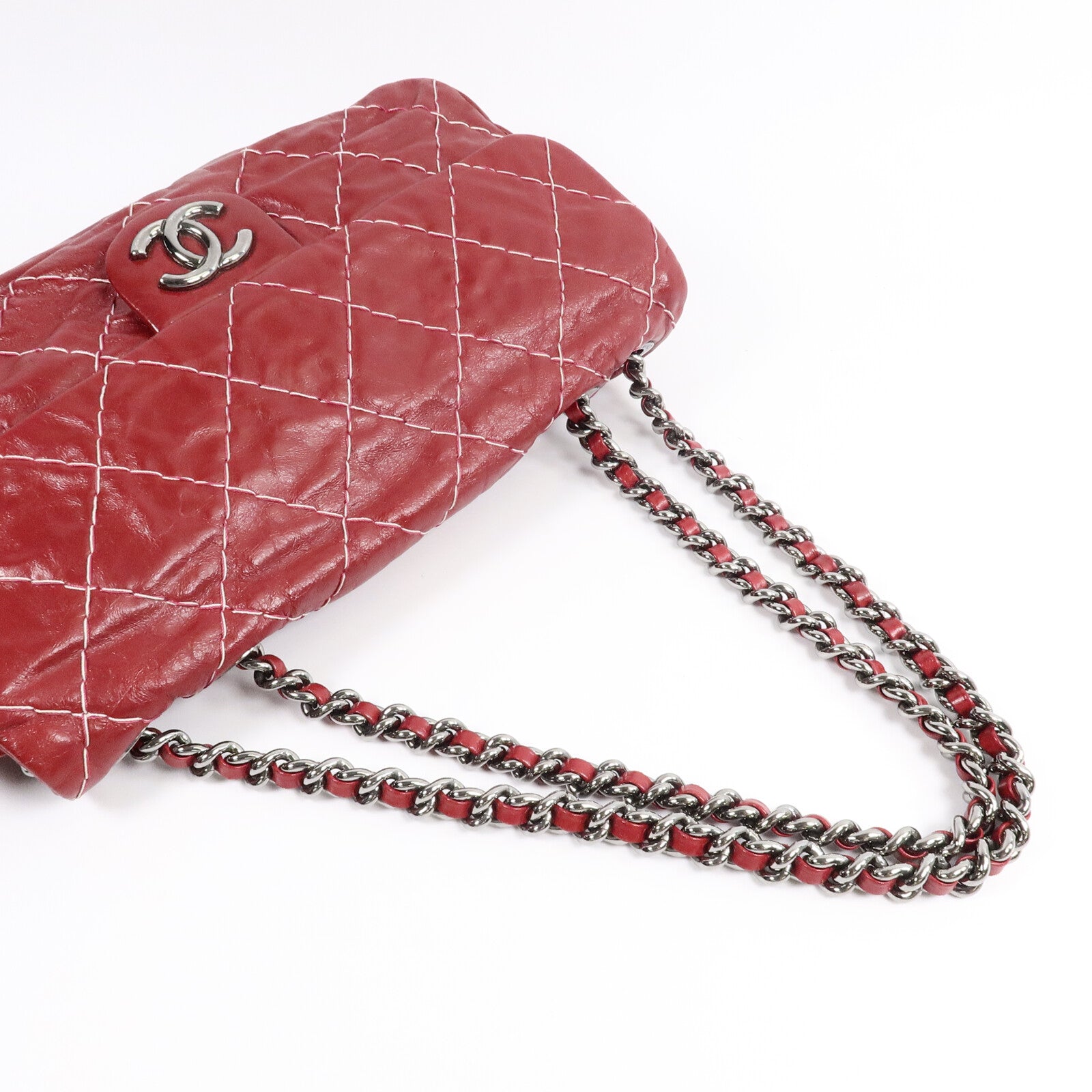 CHANEL 牛皮皮革Shoulder Bag鏈帶肩背袋
