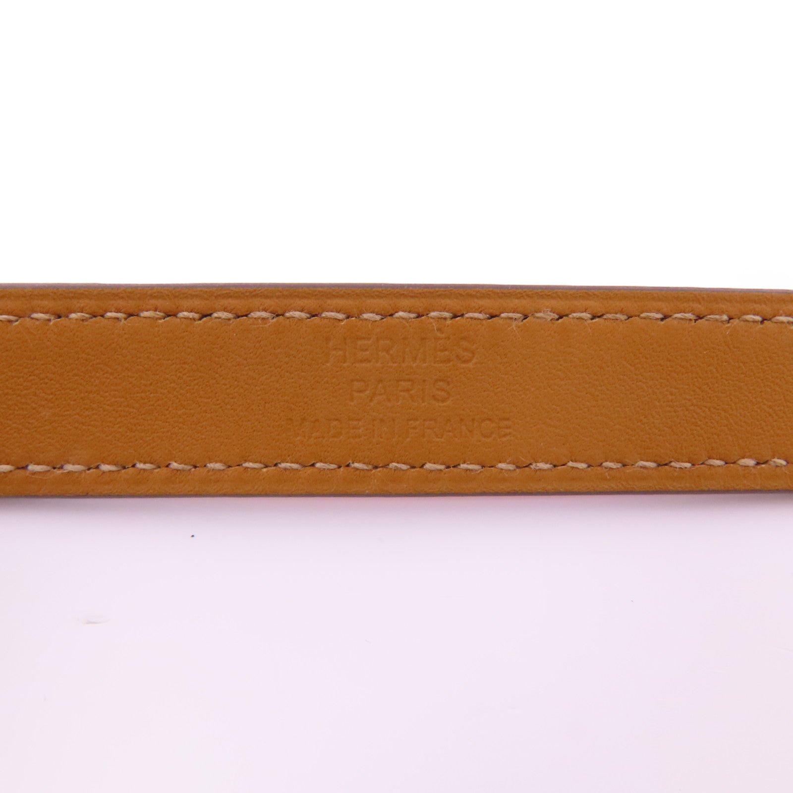 HERMES Epsom皮革Bracelet銀扣手帶