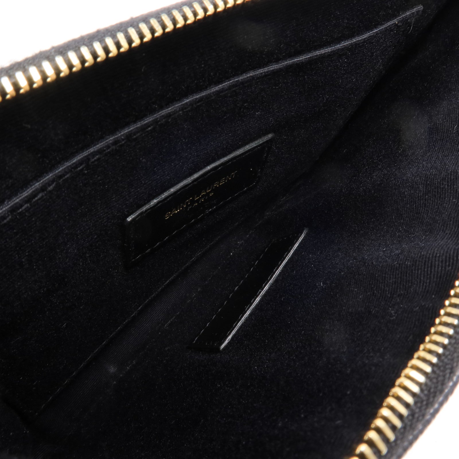 SAINT LAURENT 牛皮皮革Bill Large Pouch金扣手拿包
