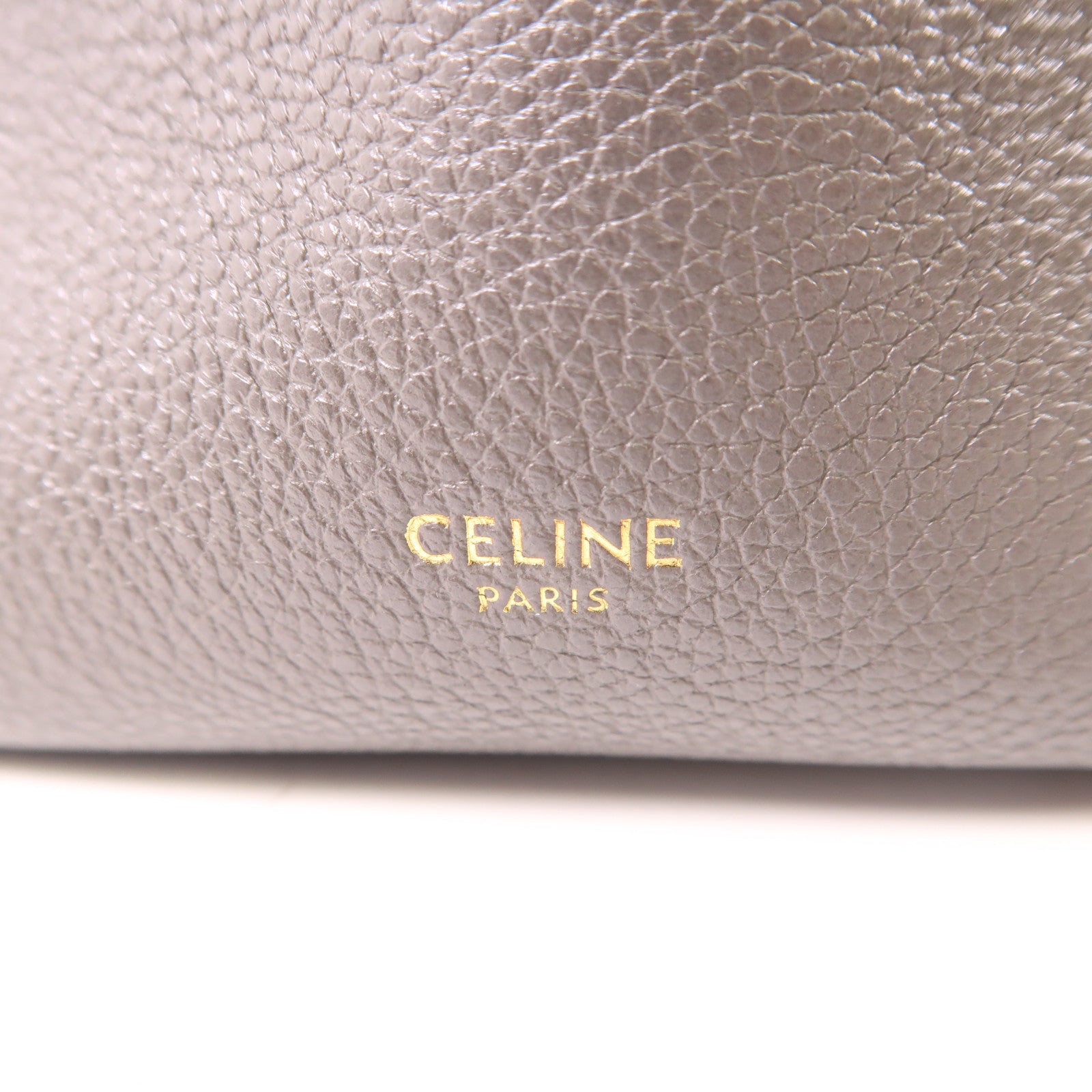 CELINE 牛皮皮革Sangle Bucket Bag金扣肩背袋