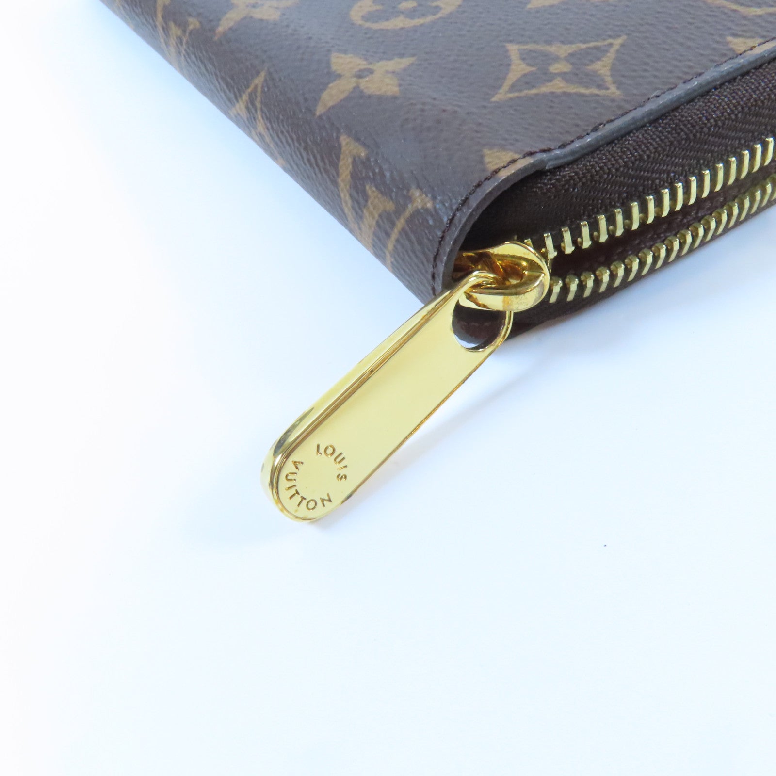 LOUIS VUITTON Monogram Zippy Wallet金扣長錢包啡色