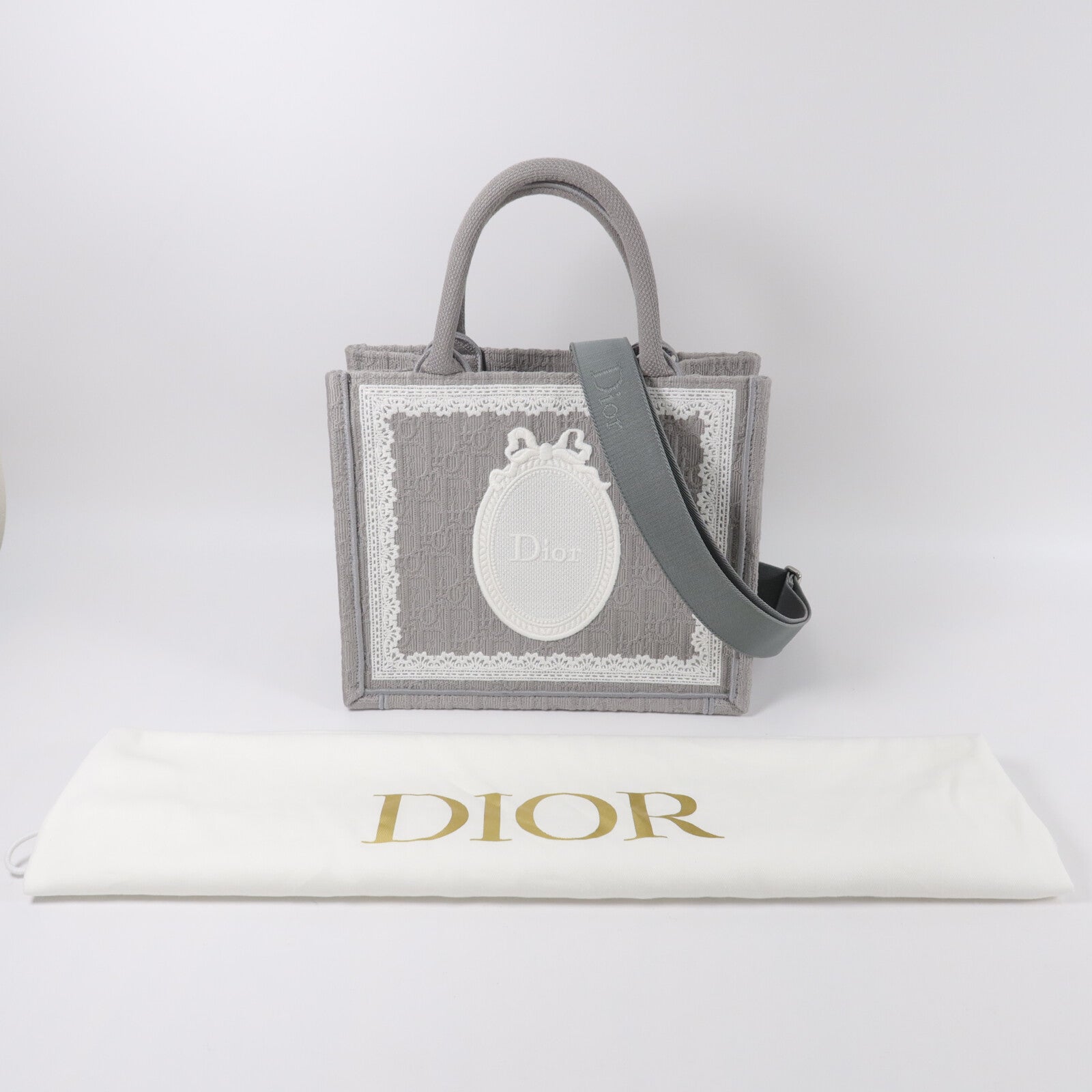 Dior 帆布Dior Medaillon Book Tote手挽肩背兩用袋