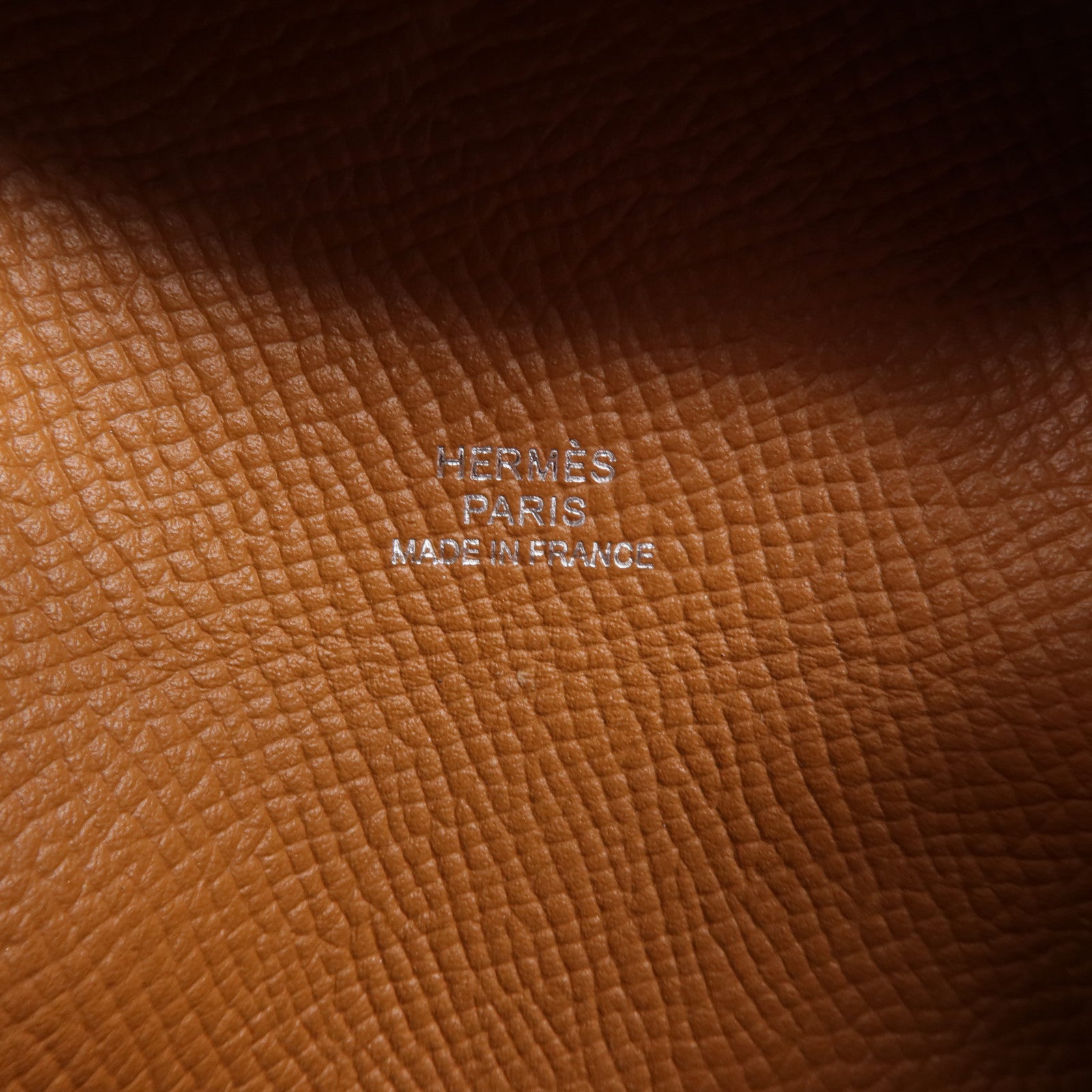 HERMES Epsom皮革Bastia零錢包Gold