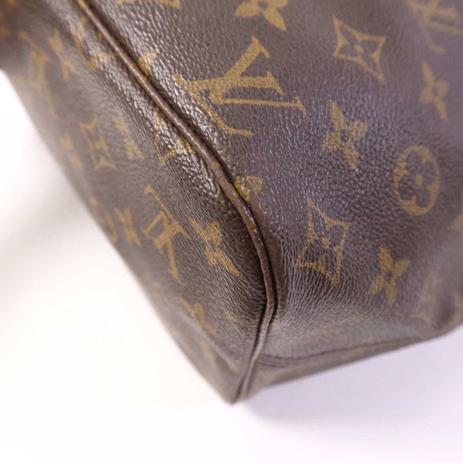 LOUIS VUITTON Monogram Neverfull MM金扣手挽袋