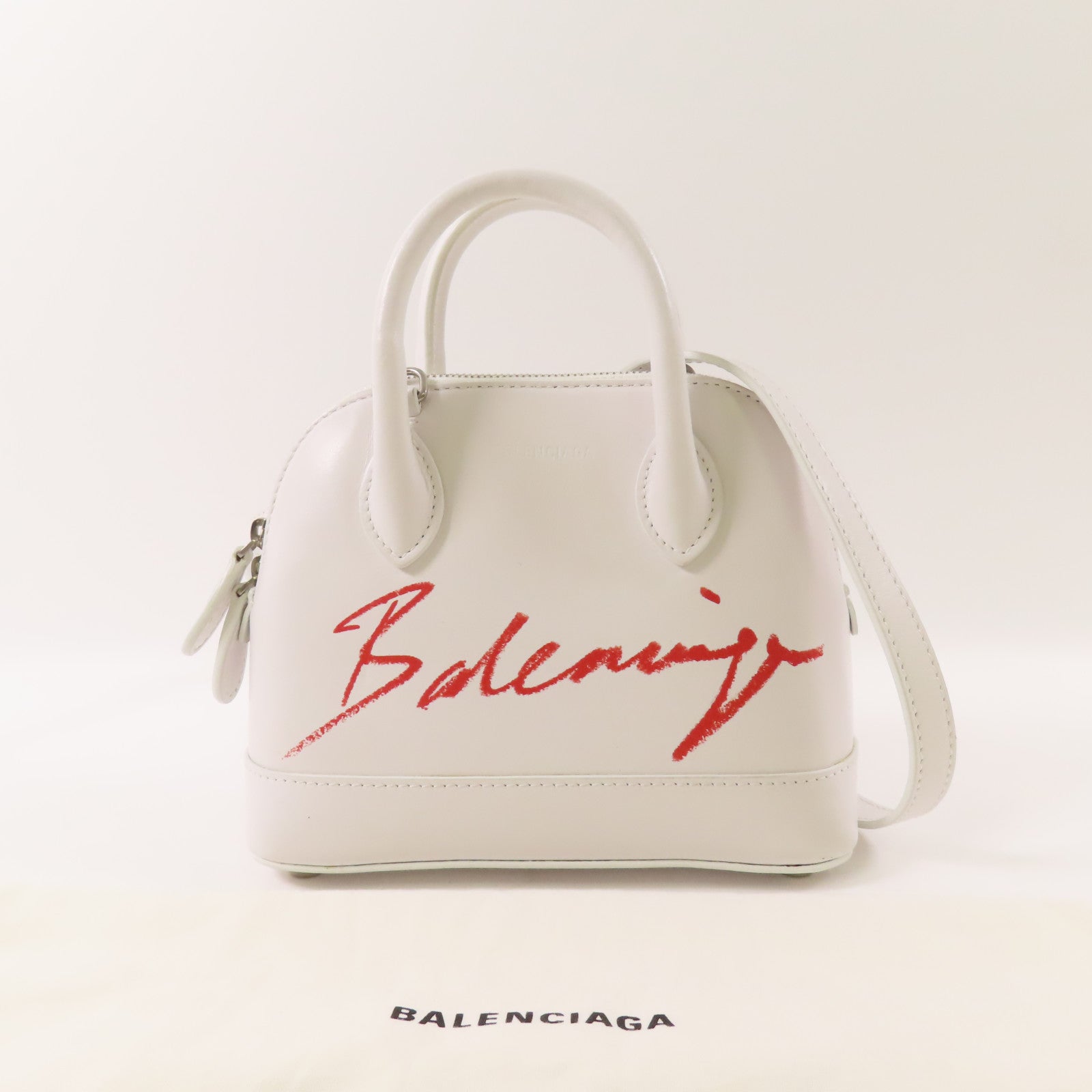 BALENCIAGA 牛皮皮革Ville XXS銀扣手挽肩背兩用袋