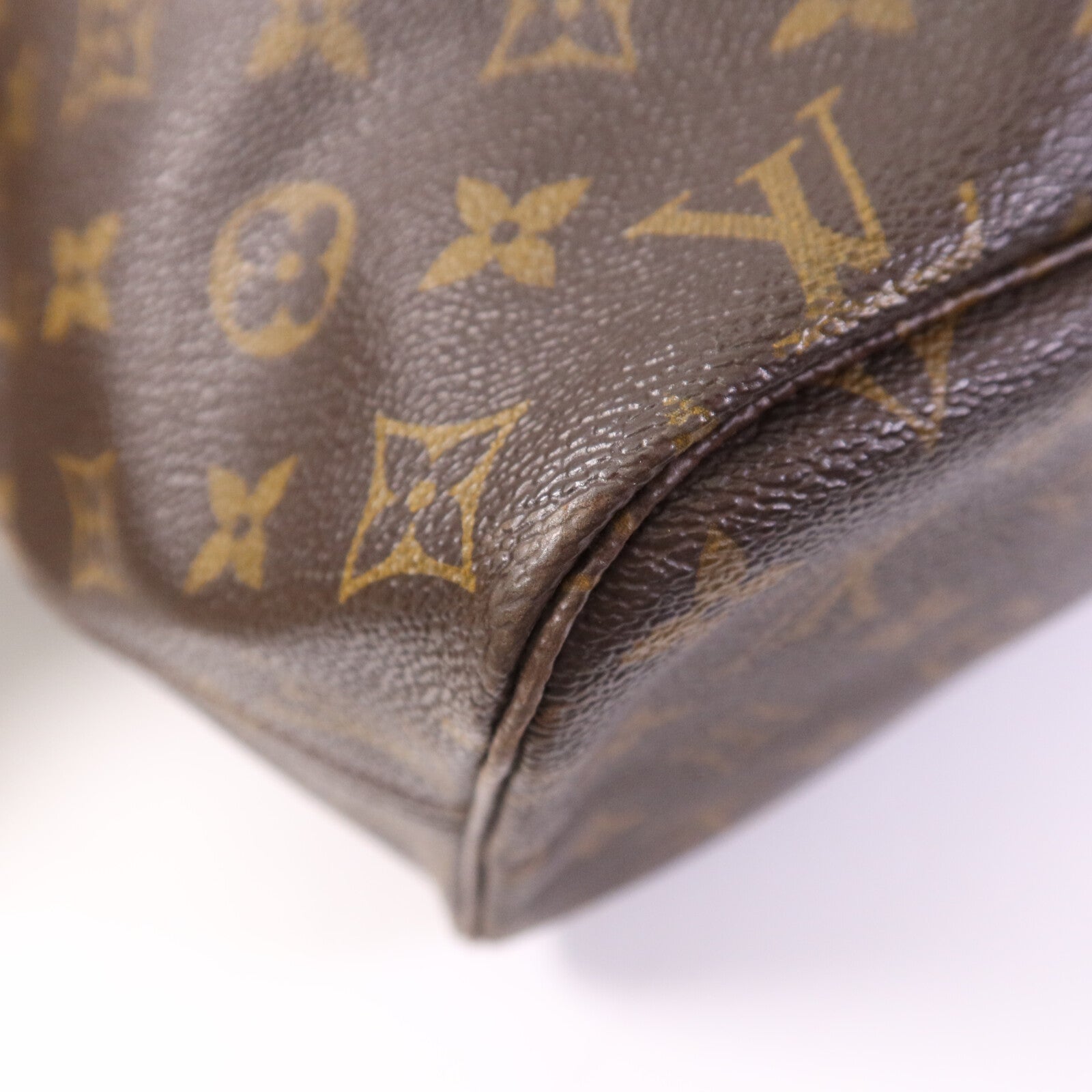 LOUIS VUITTON Monogram Neverfull MM金扣手挽袋