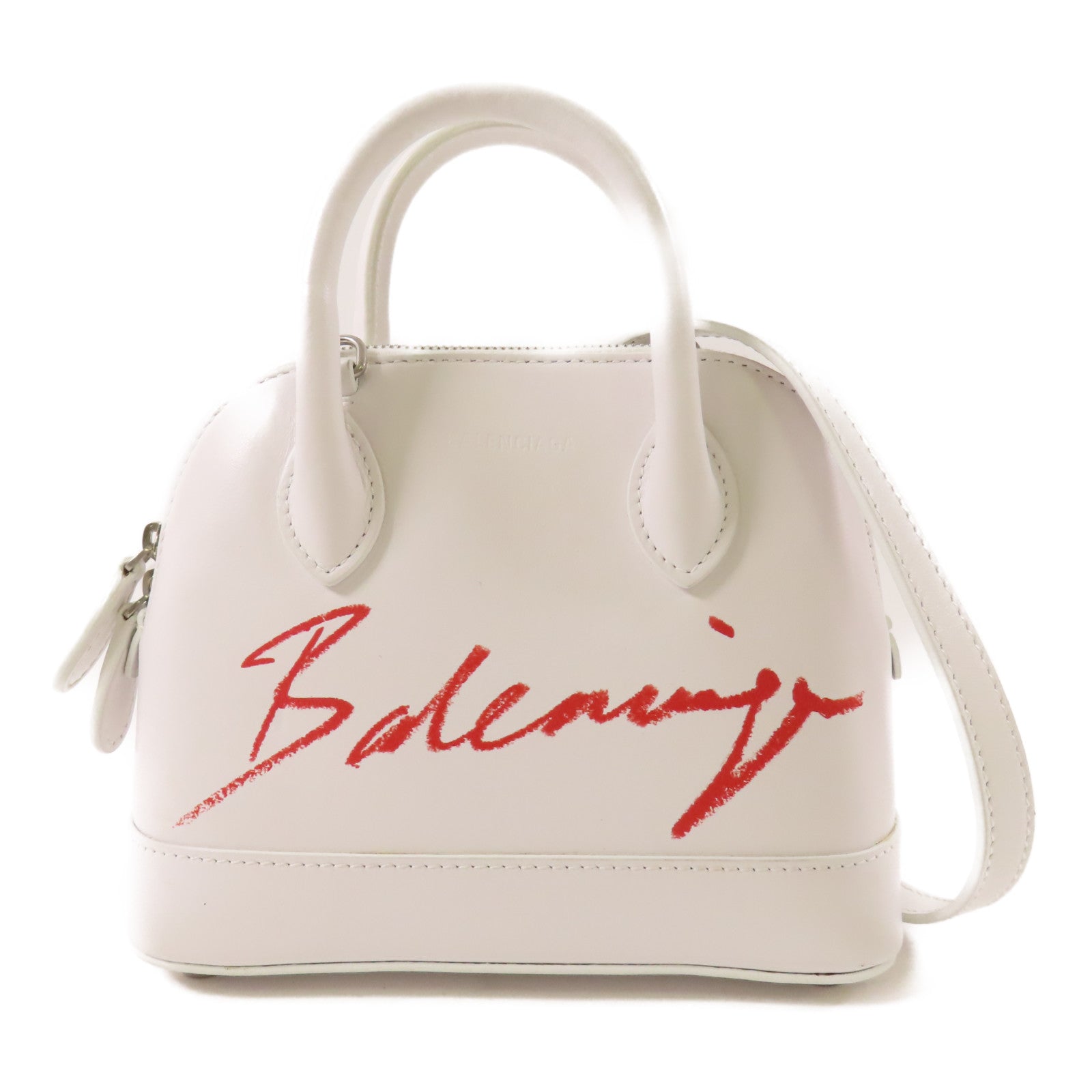 BALENCIAGA 牛皮皮革Ville XXS銀扣手挽肩背兩用袋