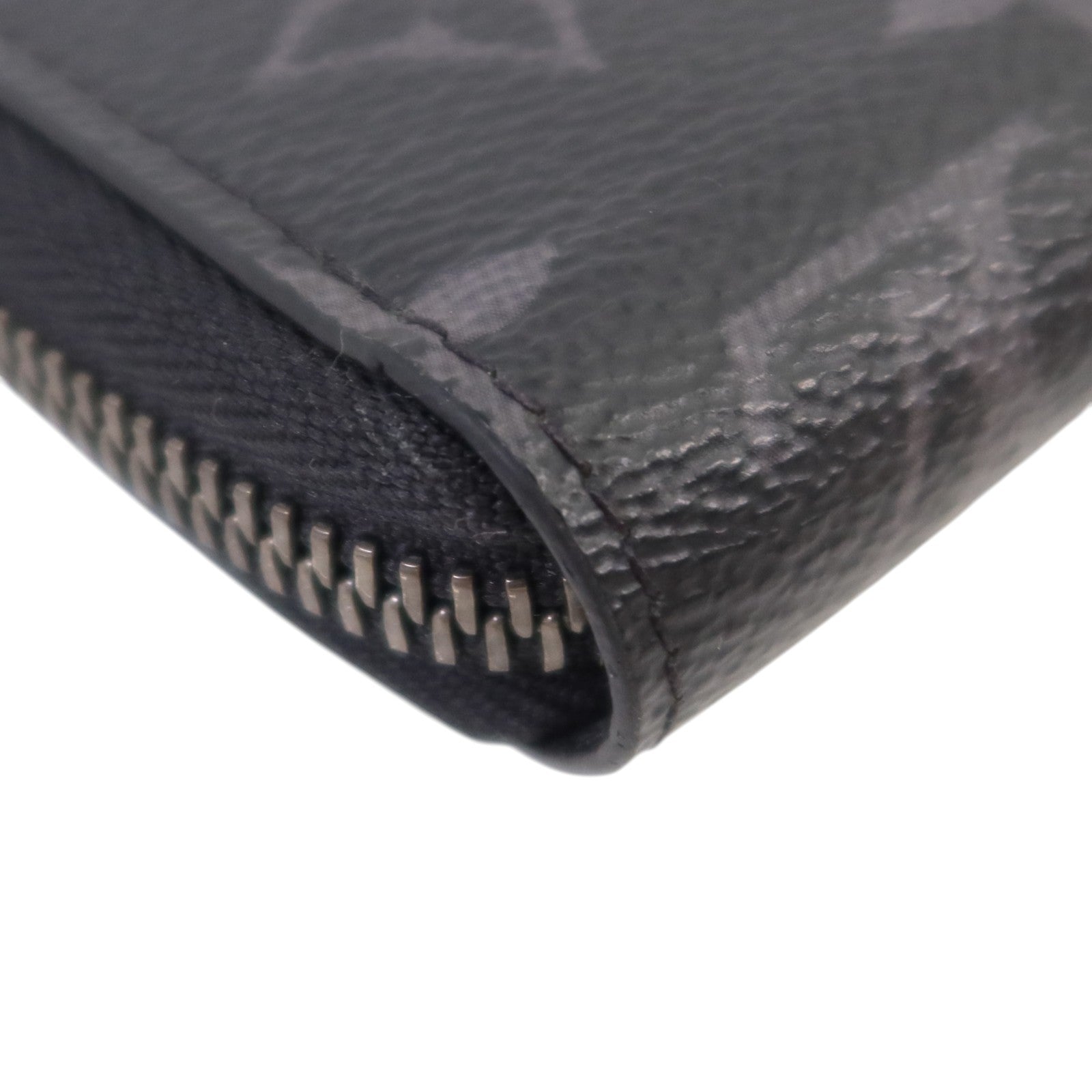 LOUIS VUITTON Monogram Eclipse Zippy Wallet Horizontal銀扣長錢包
