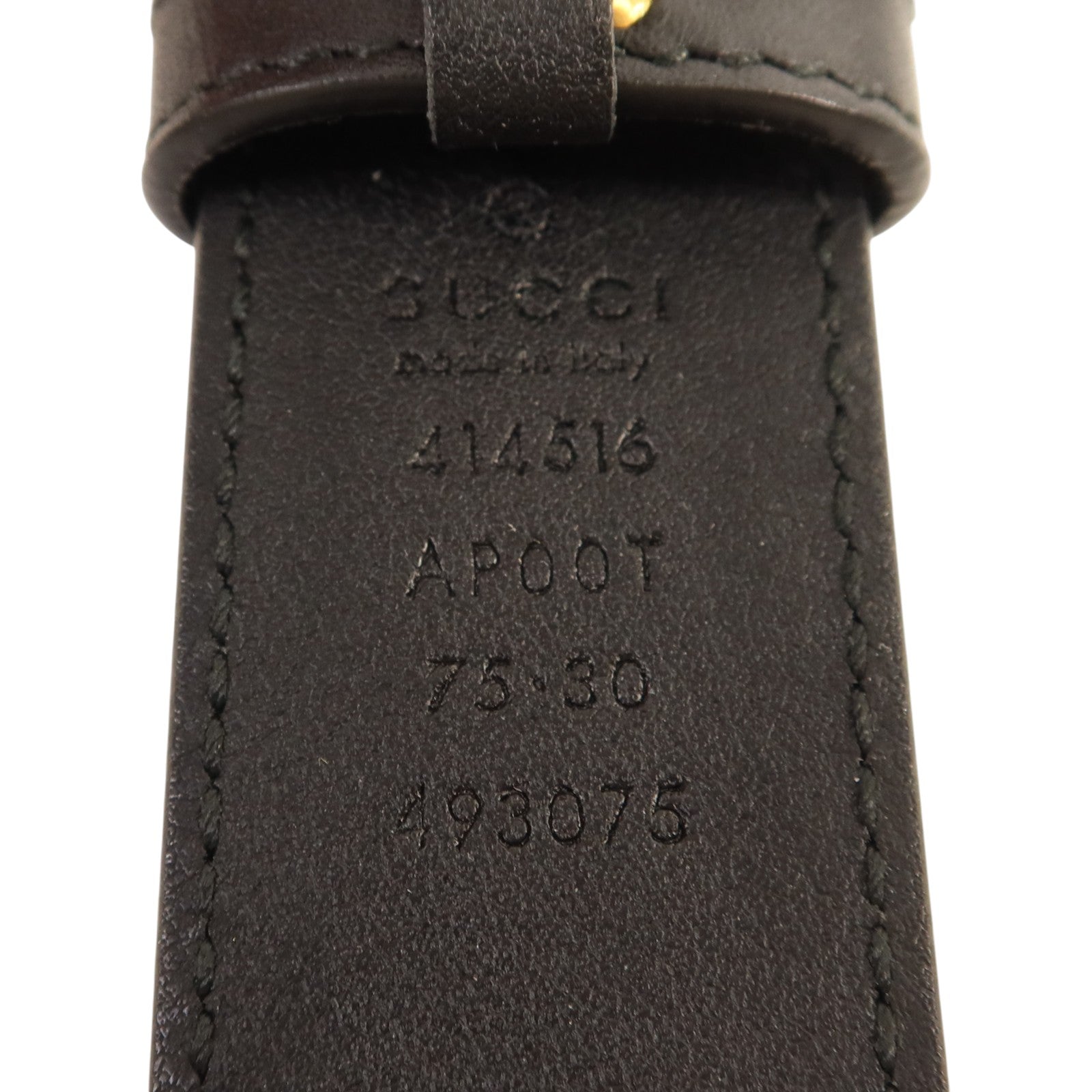 GUCCI 牛皮皮革Belt金扣皮帶