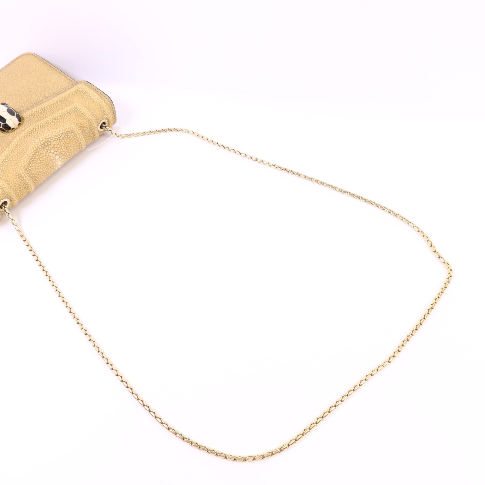 BVLGARI 魔鬼魚皮革Serpenti Forever金扣鏈帶肩背袋