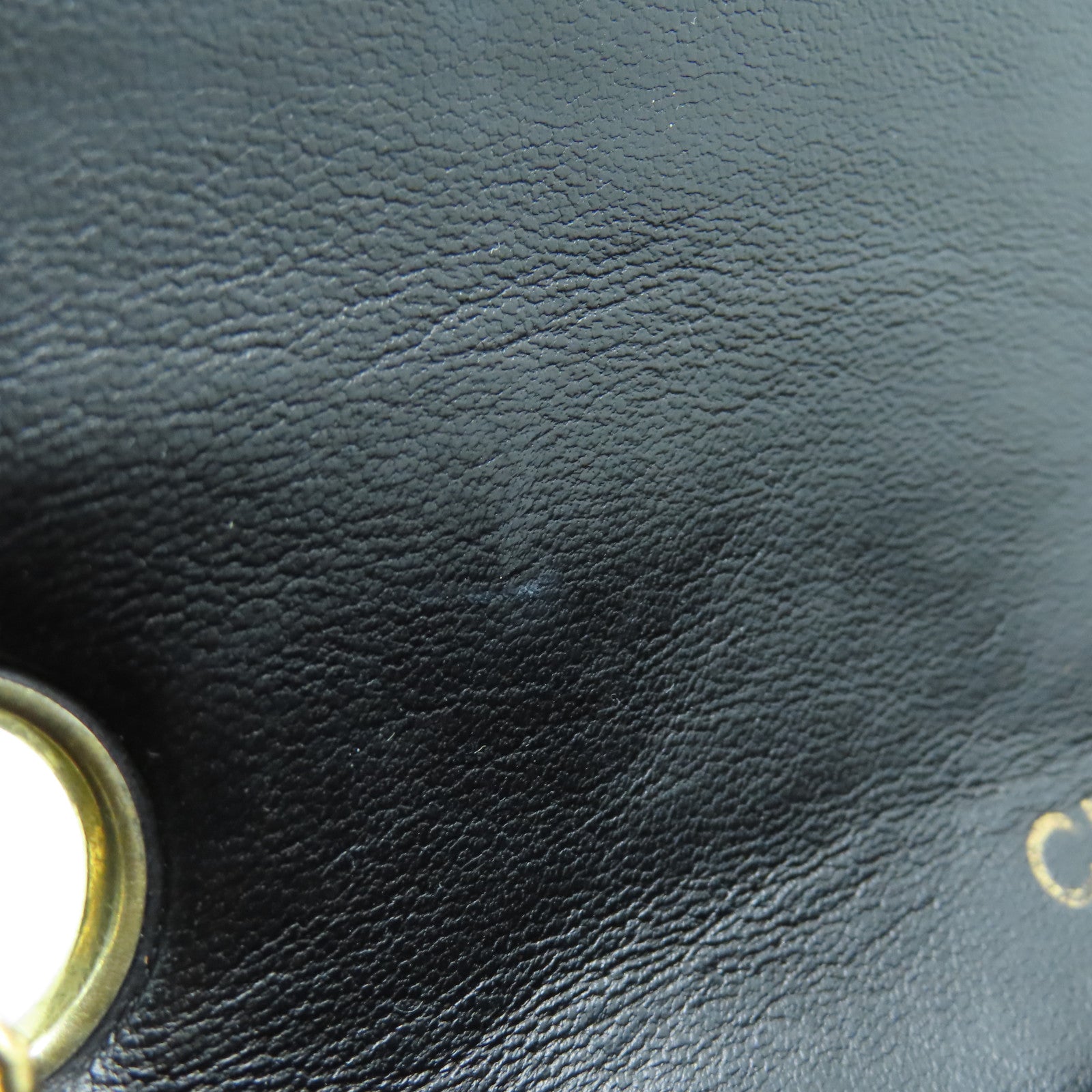 CHANEL 菱格羊皮皮革Chain Shoulder Bag金扣链带肩背袋黑色