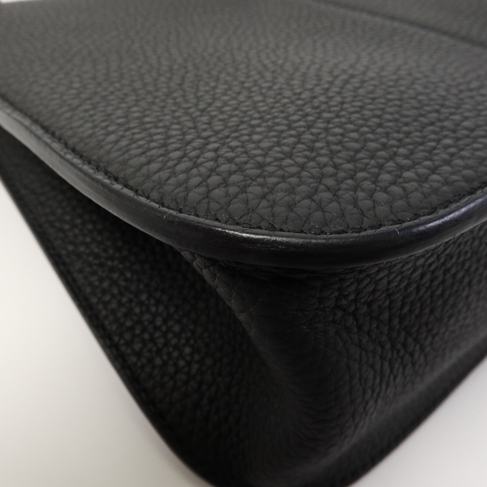 HERMES Clemence皮革Halzan 25肩背袋Noir