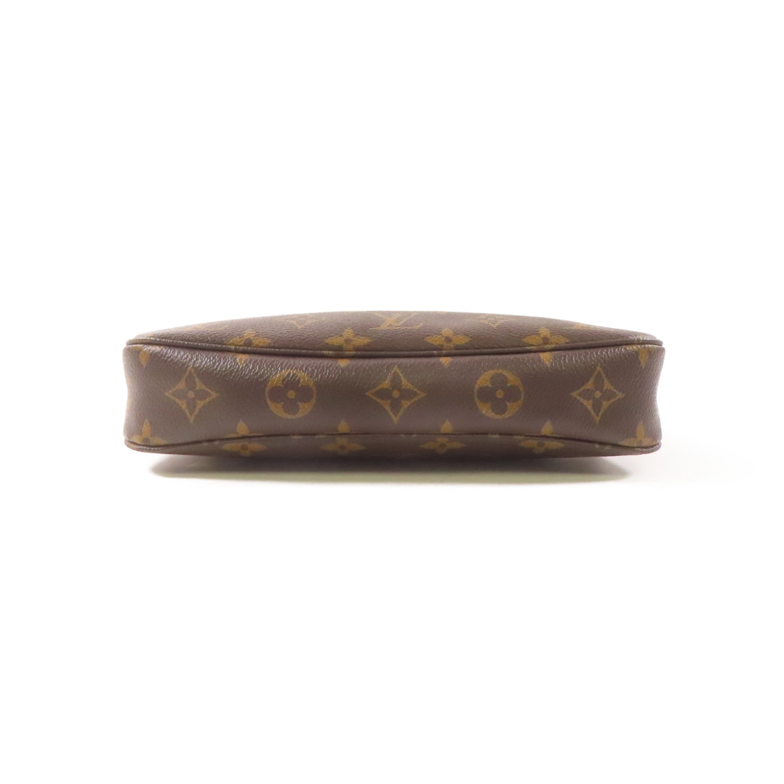 LOUIS VUITTON Monogram Pochette Accessoires金扣手拿包棕色