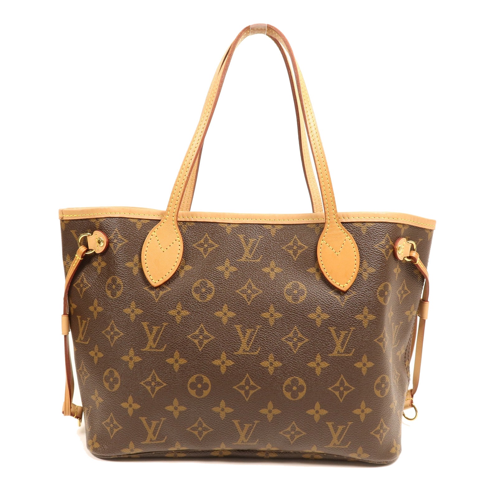 LOUIS VUITTON Monogram Neverfull PM金扣手挽袋