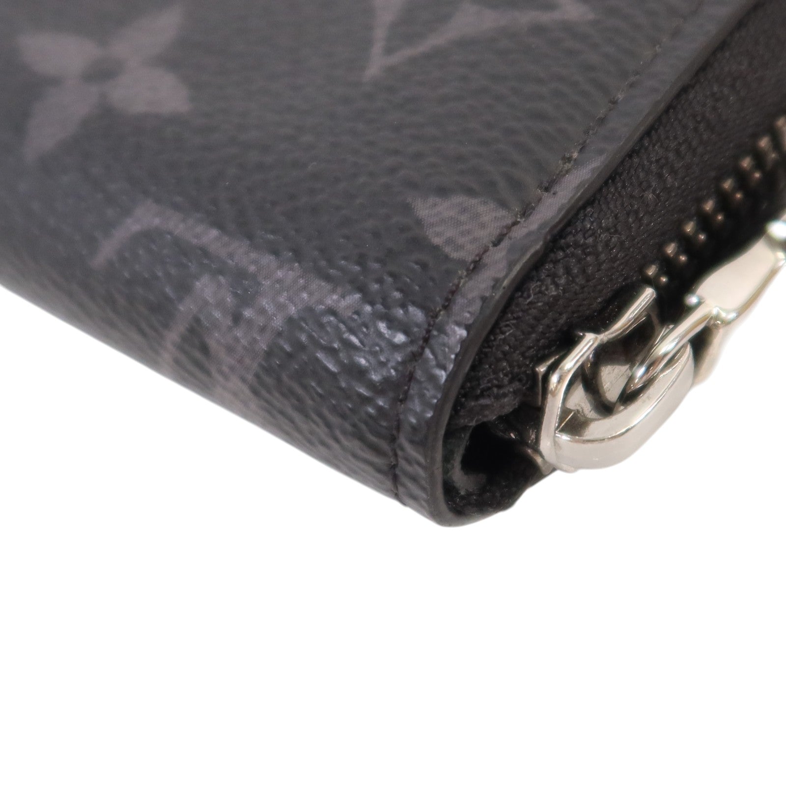 LOUIS VUITTON Monogram Eclipse Zippy Wallet Horizontal銀扣長錢包