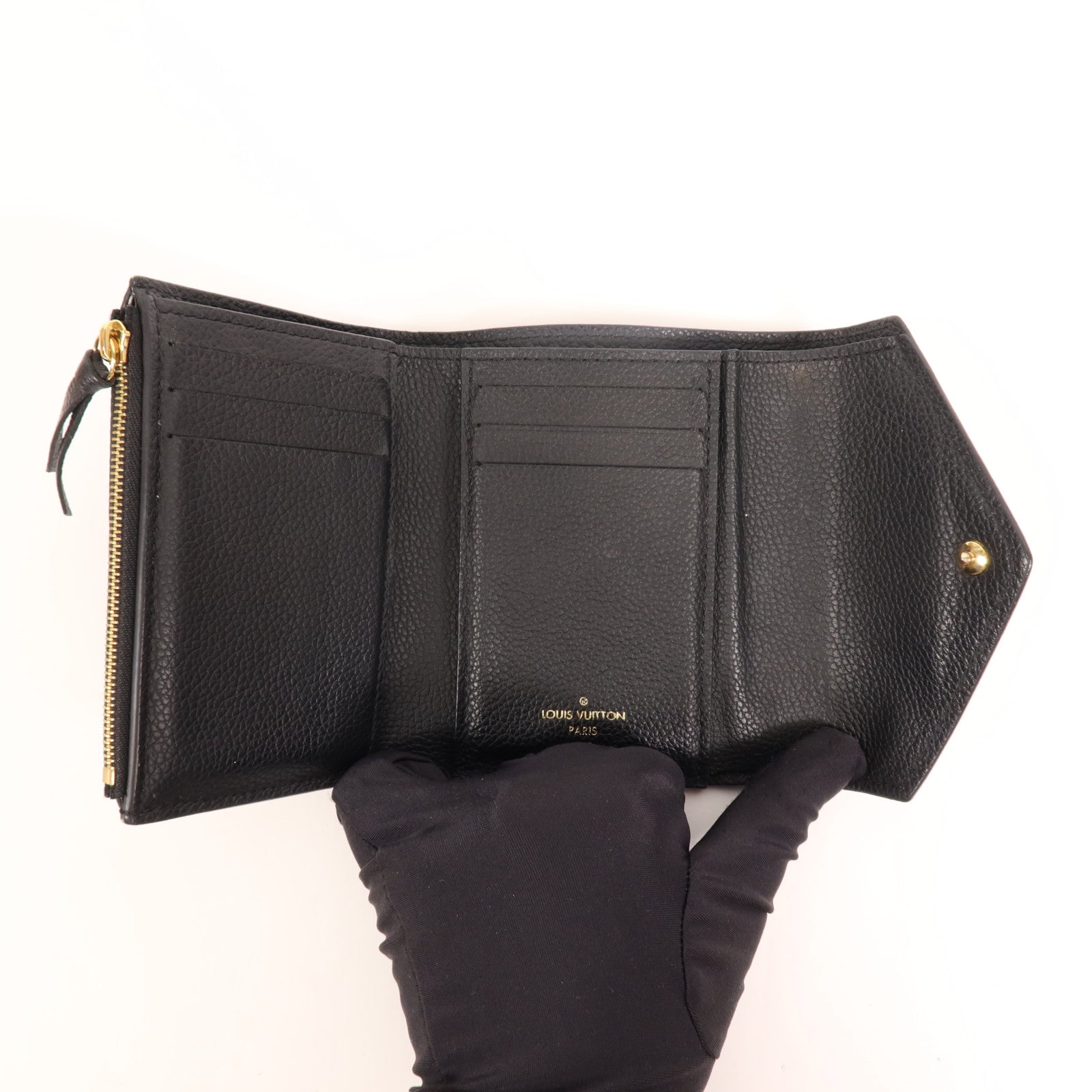 LOUIS VUITTON Monogram Empreinte Portefeuille Victorine金扣錢包