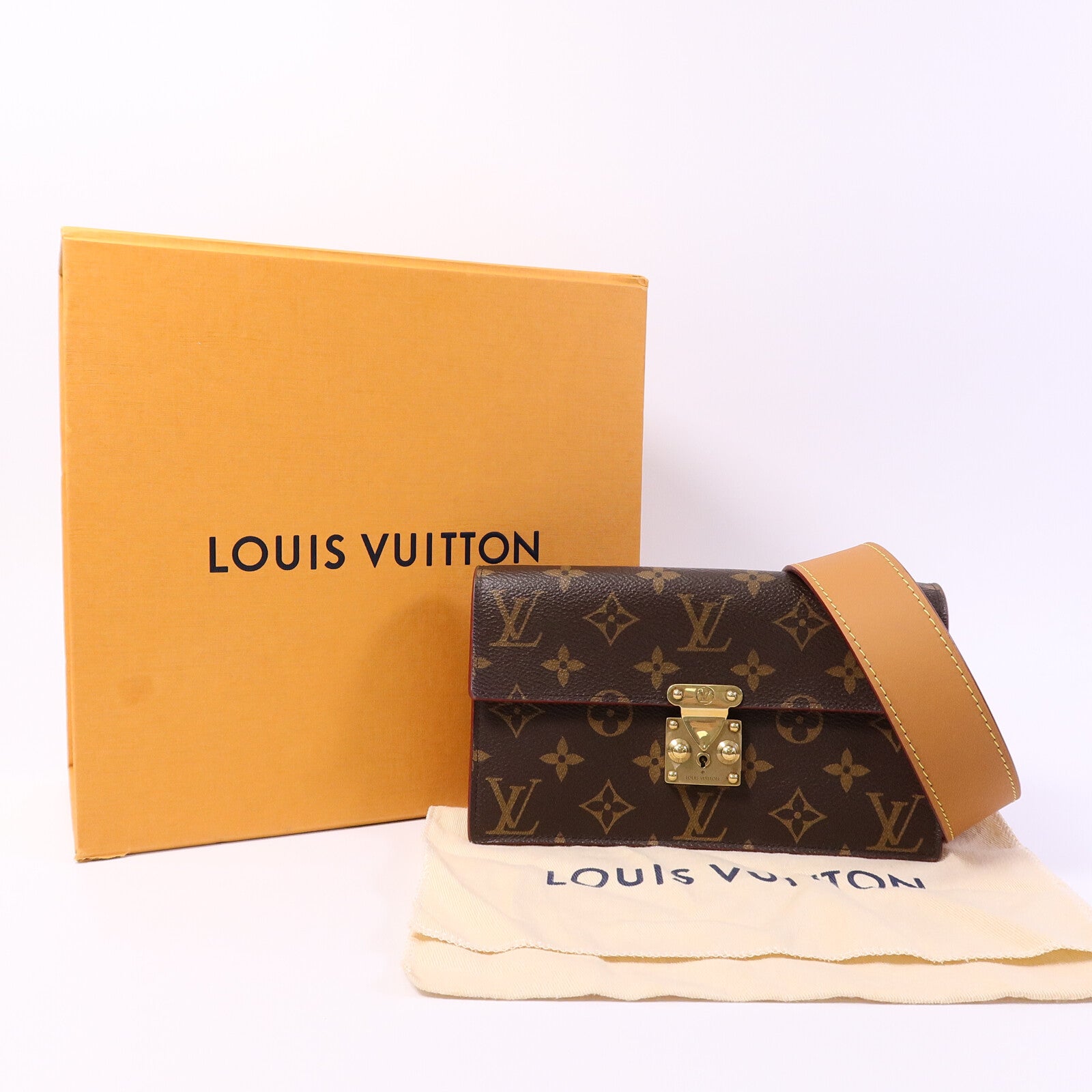 LOUIS VUITTON Monogram S Lock Belt Pouch GM腰包