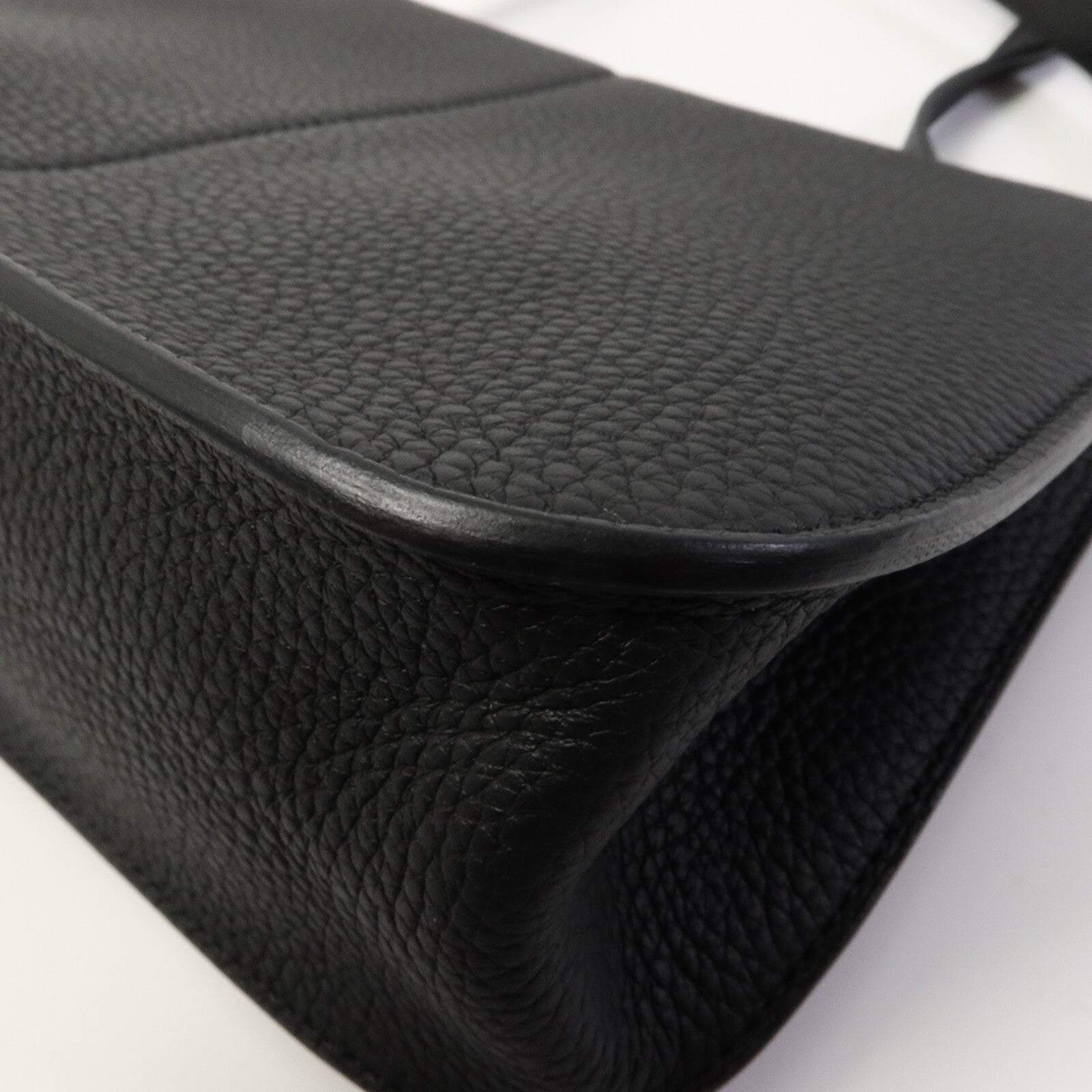 HERMES Clemence皮革Halzan 25肩背袋Noir