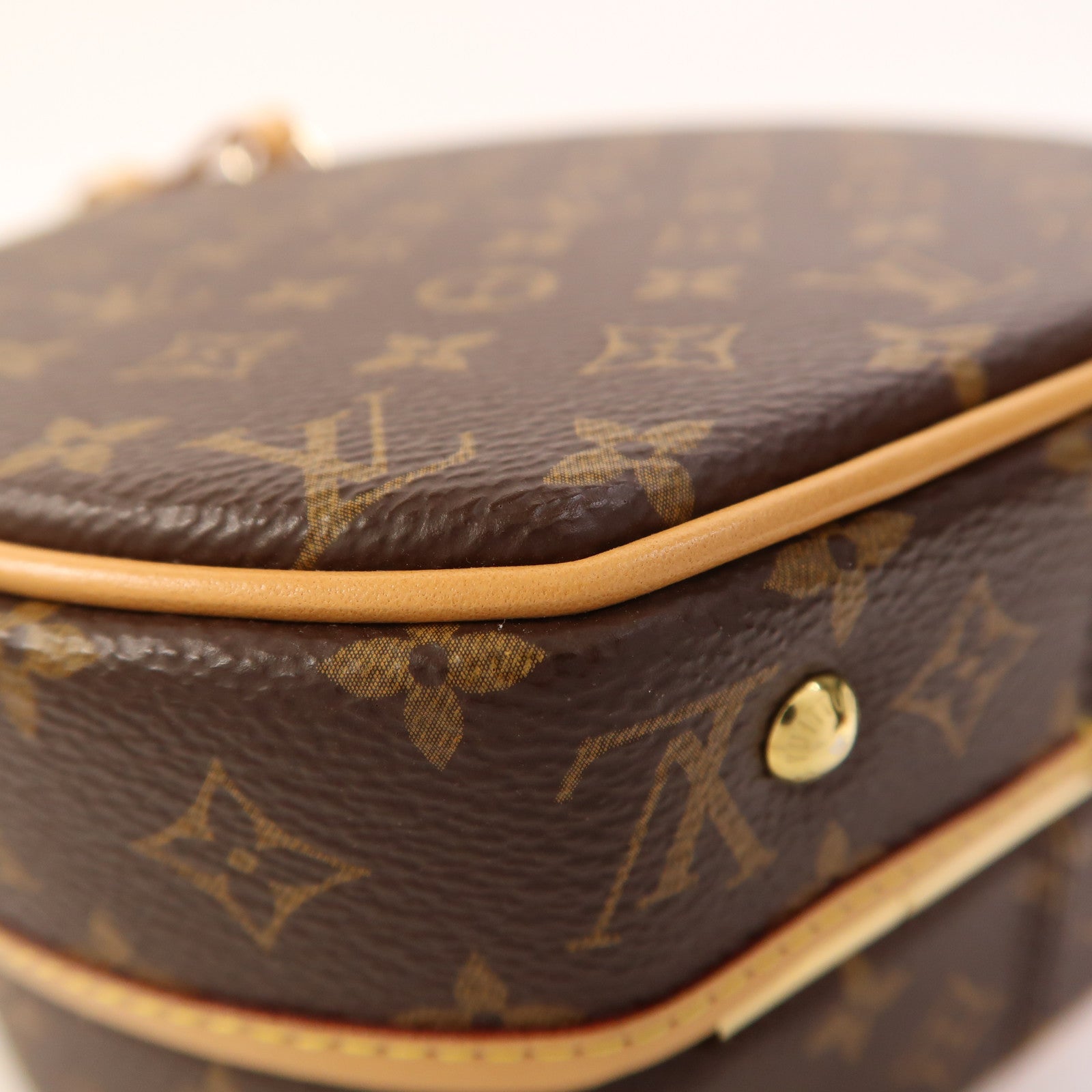 LOUIS VUITTON Monogram Petite Boite Chapeau金扣手挽肩背兩用袋