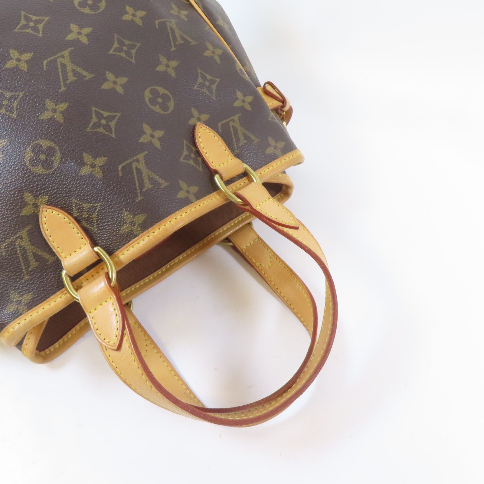 LOUIS VUITTON Monogram Batignolles金扣手挽袋啡色