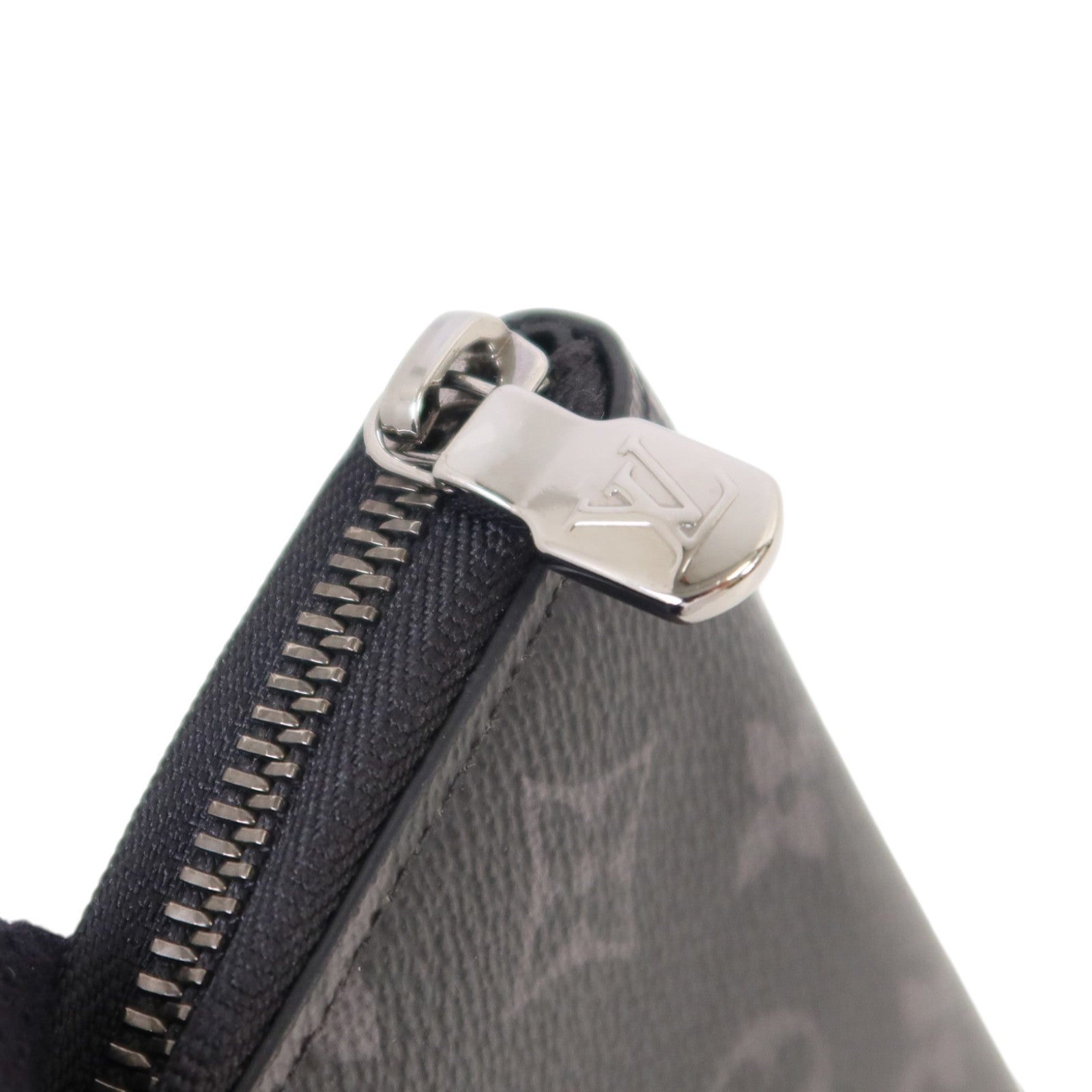 LOUIS VUITTON Monogram Eclipse Zippy Wallet Horizontal銀扣長錢包