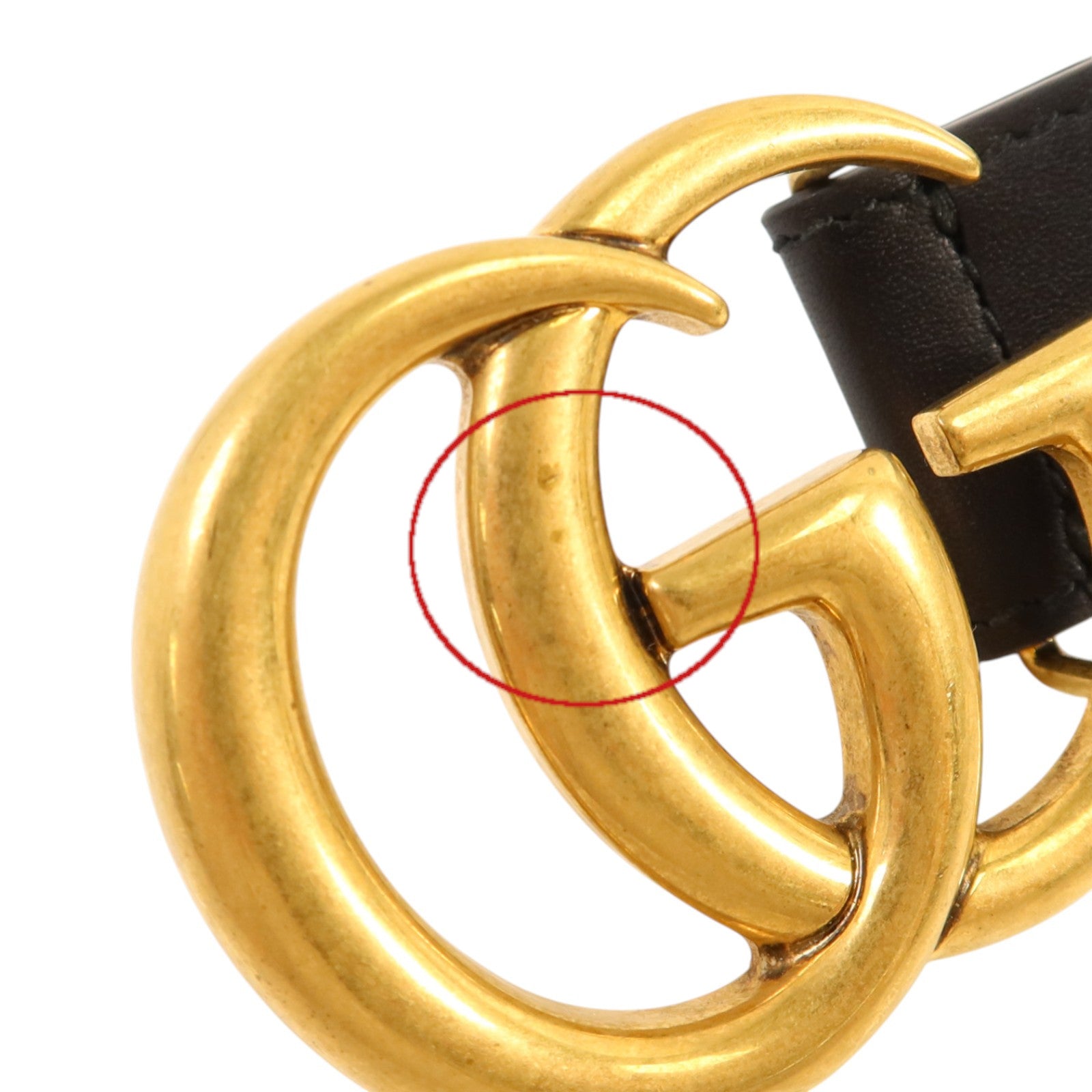GUCCI 牛皮皮革Belt金扣皮帶
