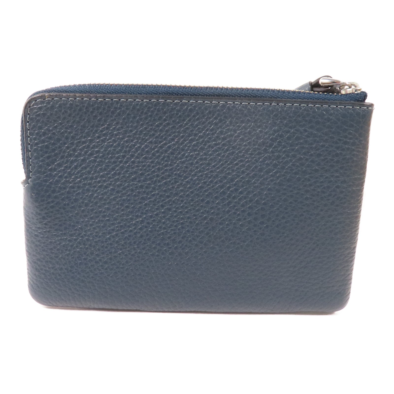 COACH 【激減優惠】牛皮皮革Pouch Wallet銀扣錢包