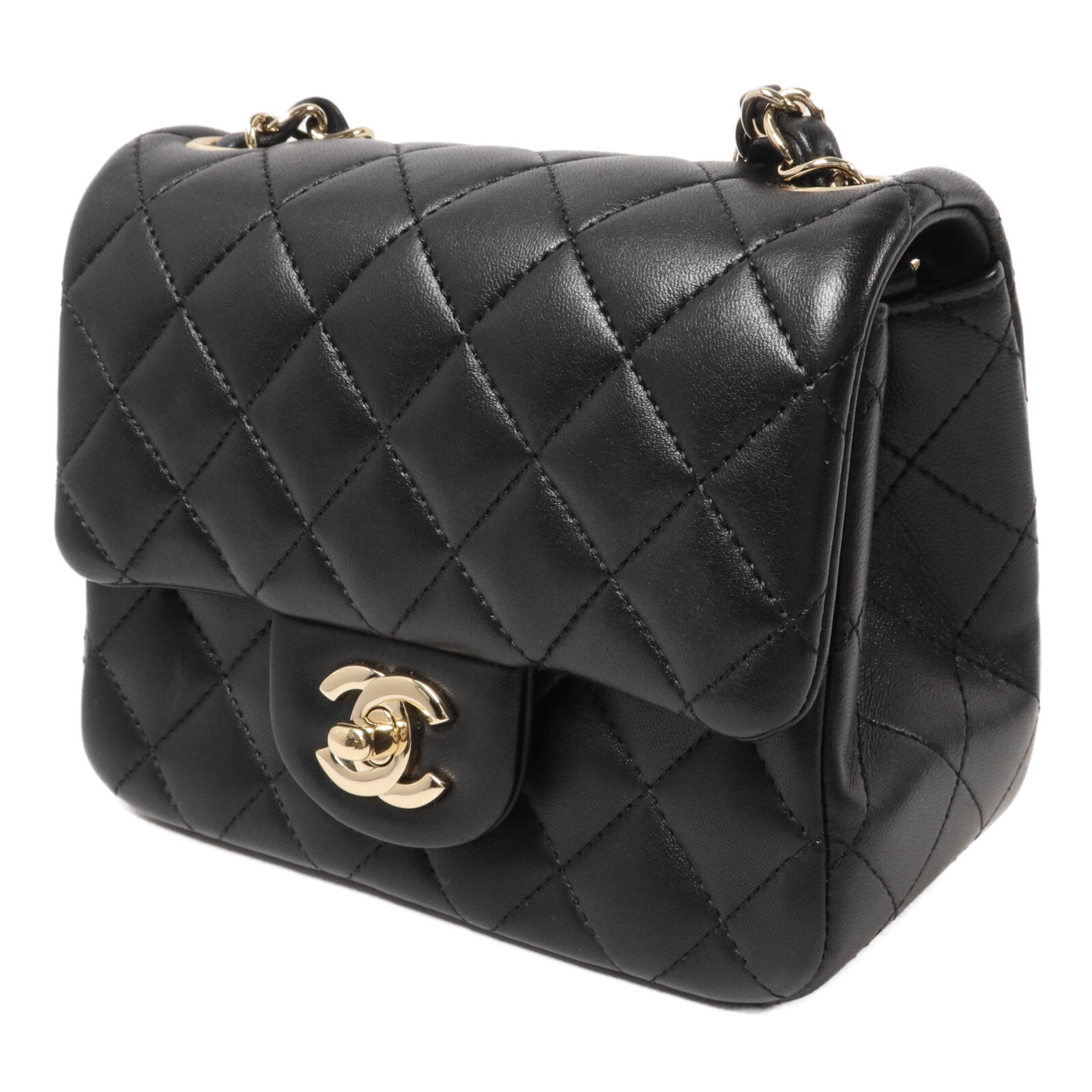 CHANEL 羊皮皮革Mini Classic 17鏈帶肩背袋