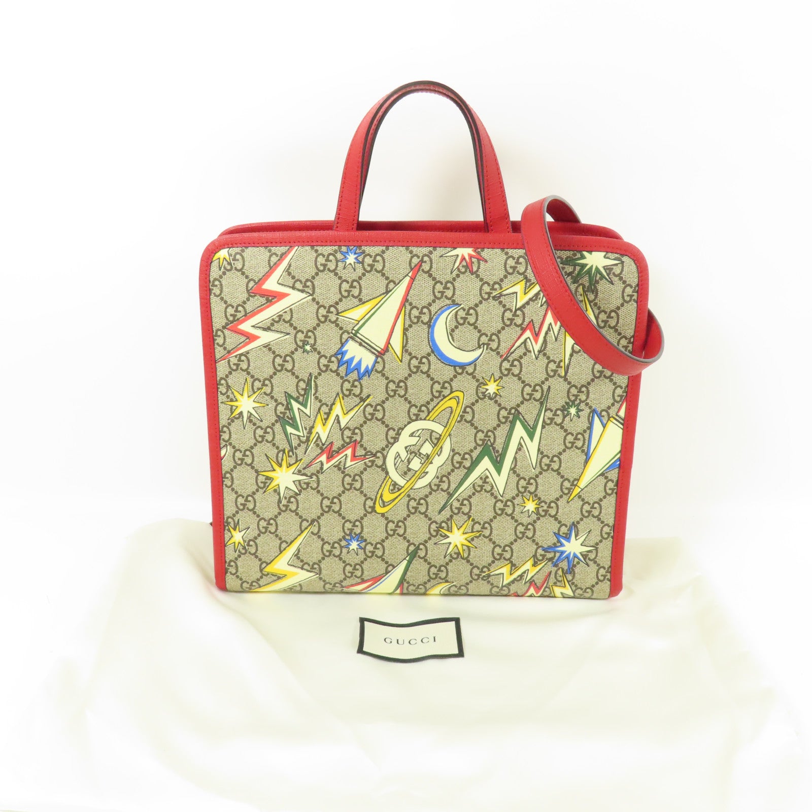 GUCCI 塗層帆布Tote Bag手挽肩背兩用袋