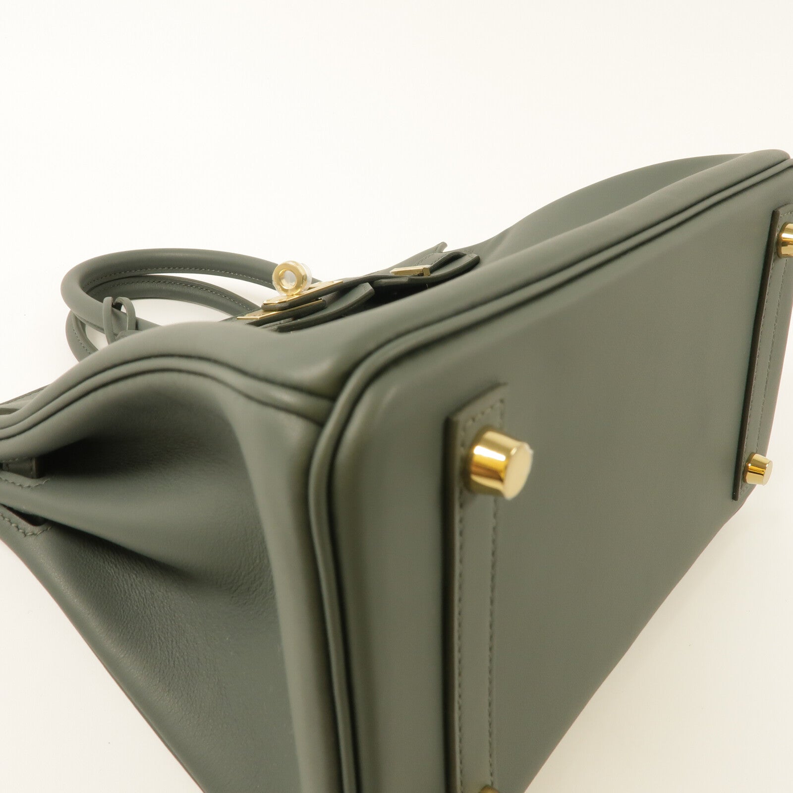 HERMES Swift皮革Birkin 25手挽袋Vert Mangrove