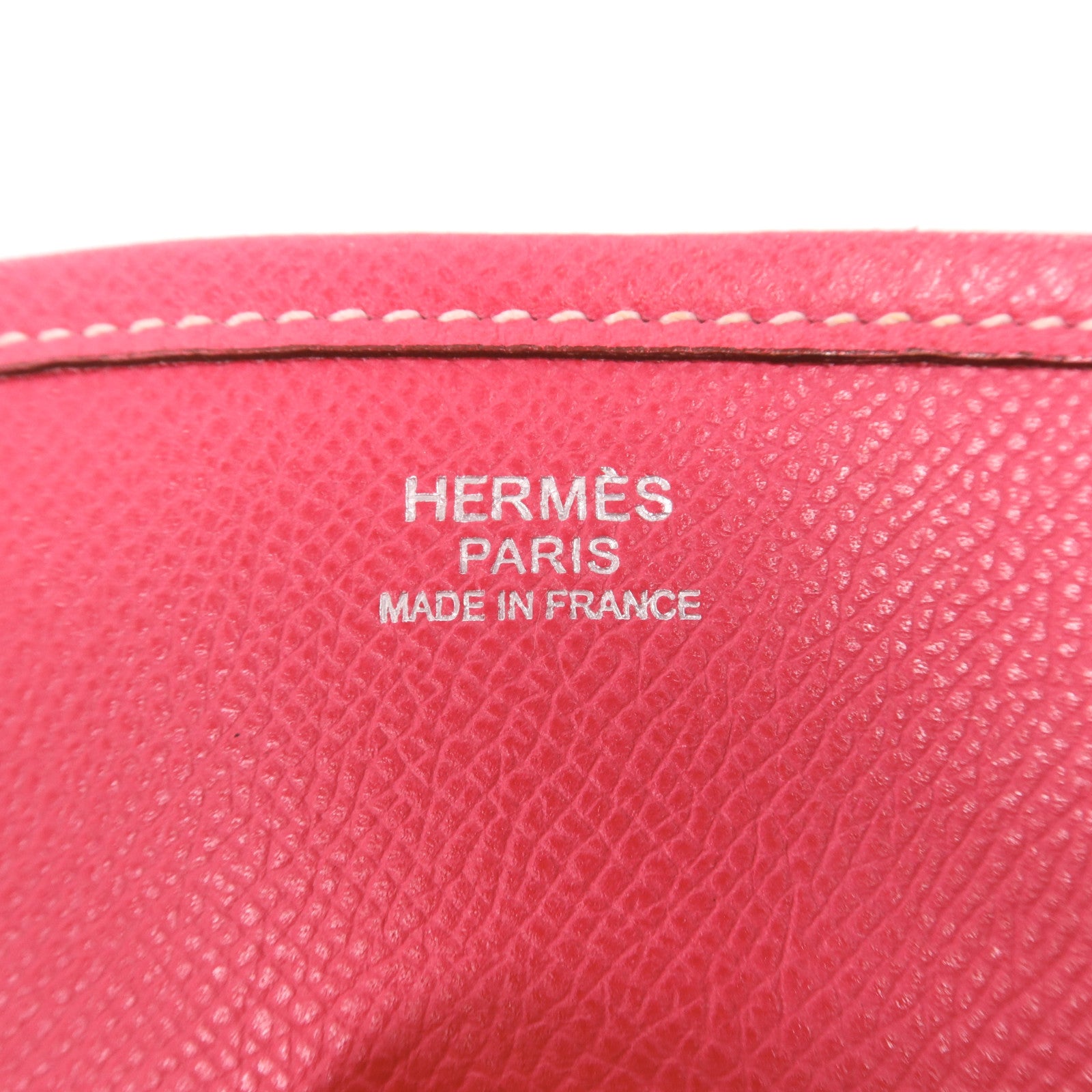 HERMES Epsom皮革Evelyne GM銀扣肩背袋Rose Tyrien
