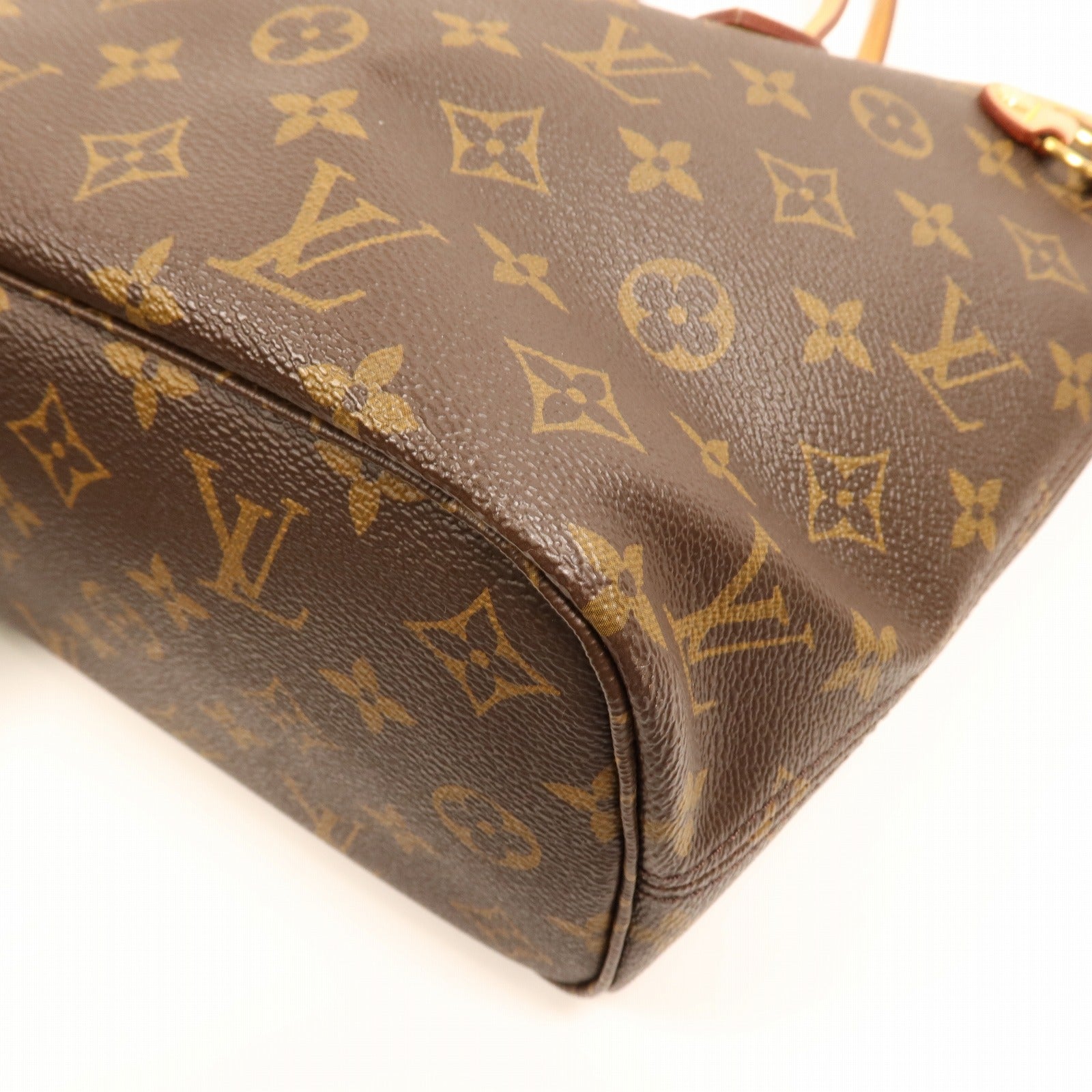 LOUIS VUITTON Monogram Neverfull PM金扣手挽袋