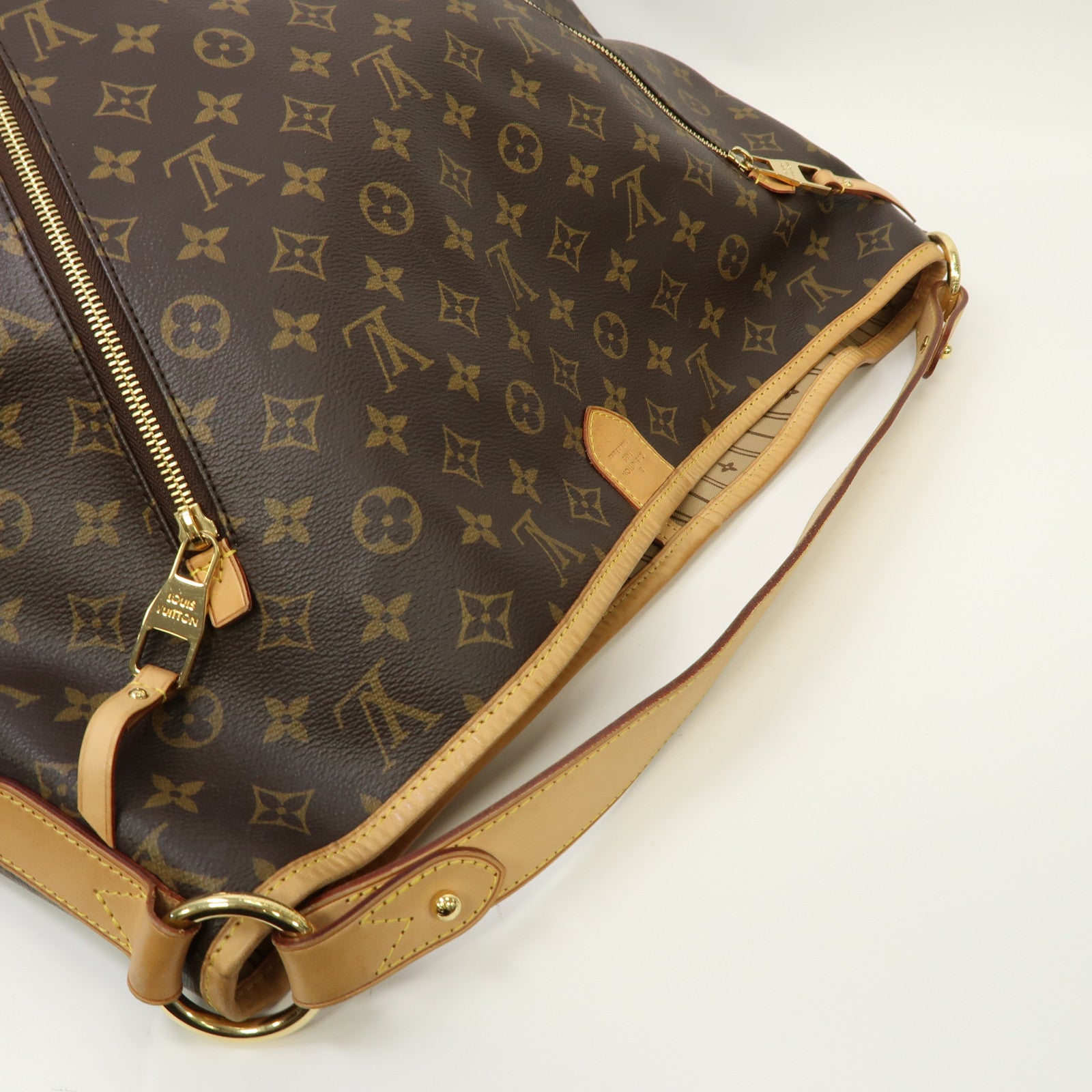 LOUIS VUITTON Monogram Delightful Tote GM金扣肩背袋啡色