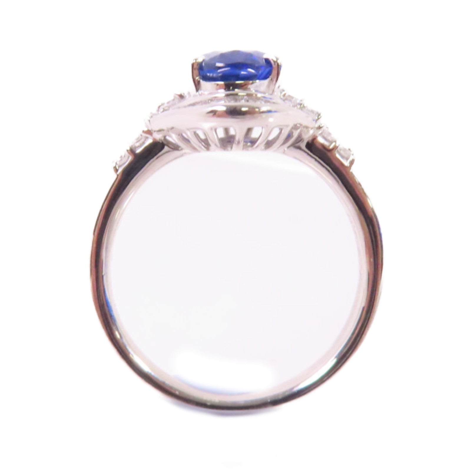 JEWELRY 【激減優惠】PT900鉑金/2.14ct藍寶石/0.47ct鑽石Sapphire/Diamond Ring戒指US#6