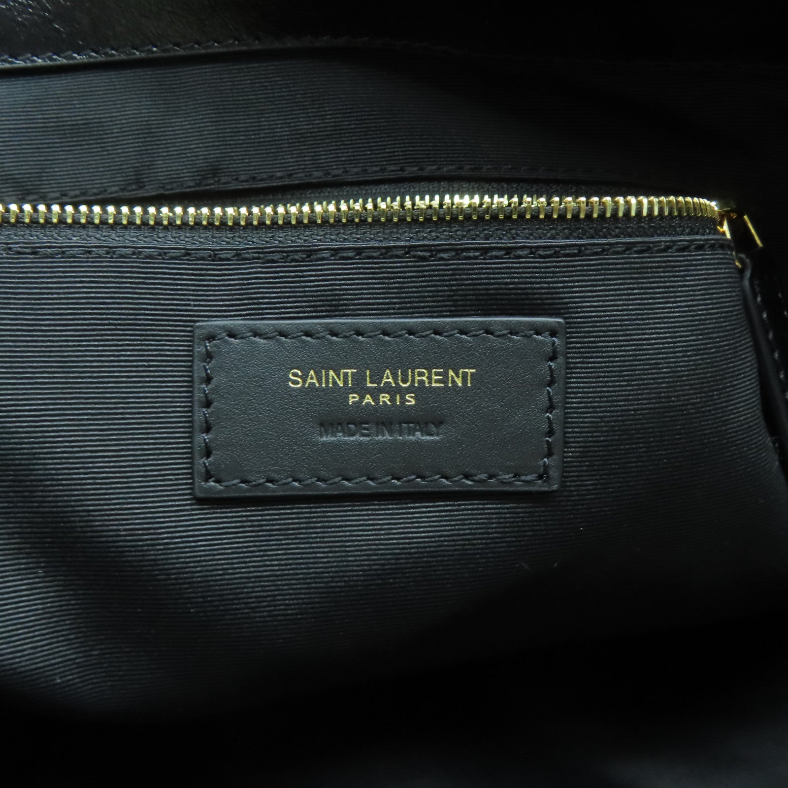 YVES SAINT LAURENT 【激減優惠】菱格牛皮皮革Tote Bag金扣手挽袋黑色