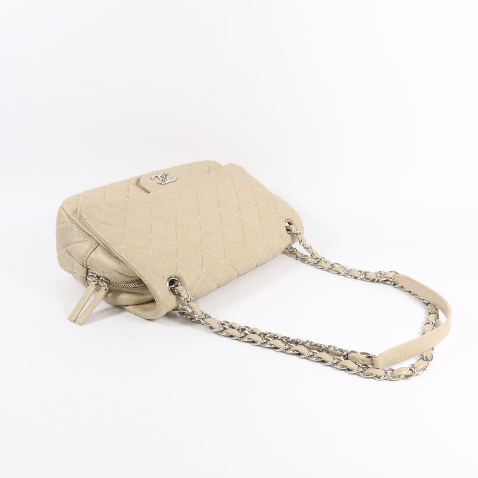 CHANEL 牛皮皮革Chain Shoulder鏈帶肩背袋