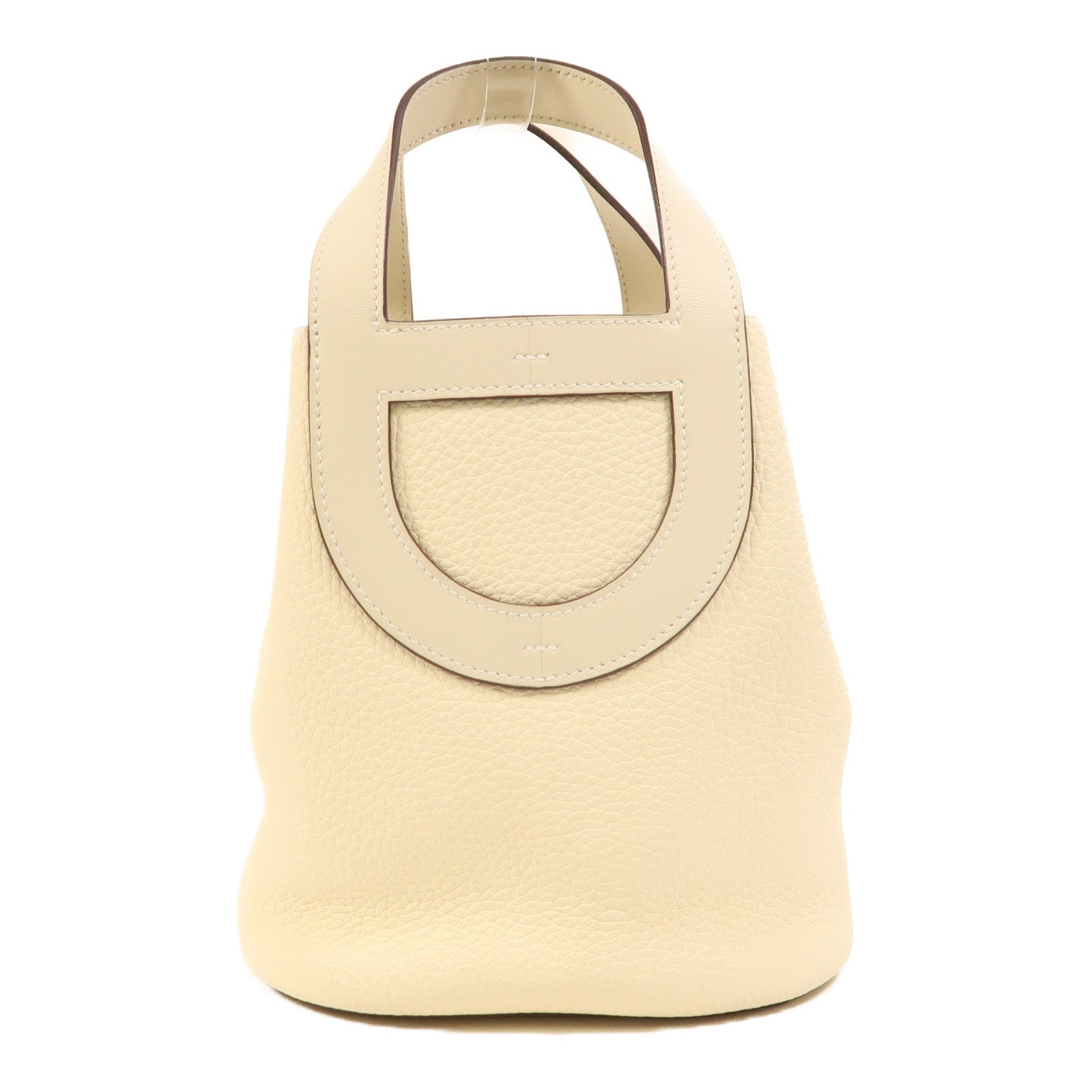 HERMES Clemence皮革In The Loop 18銀扣手挽袋Nata