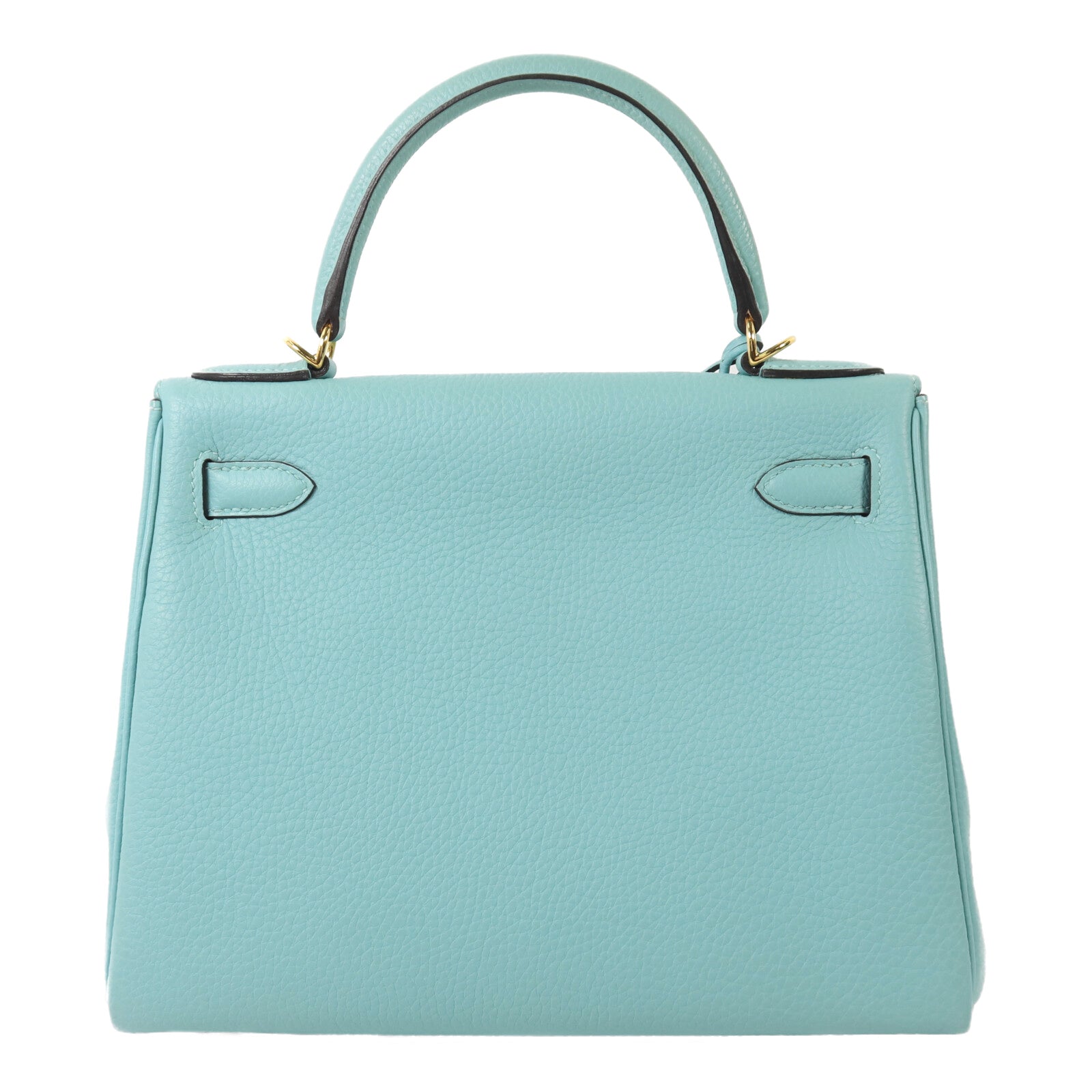 HERMES Togo皮革Kelly 28手挽肩背兩用袋Bleu Atoll