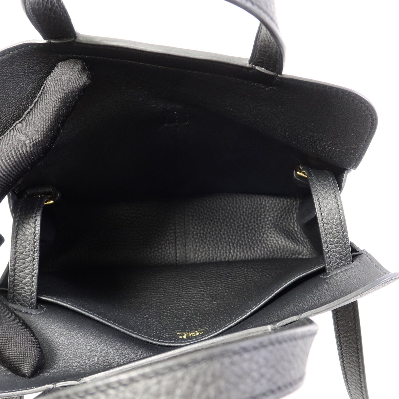 HERMES Clemence皮革Halzan 25肩背袋Noir