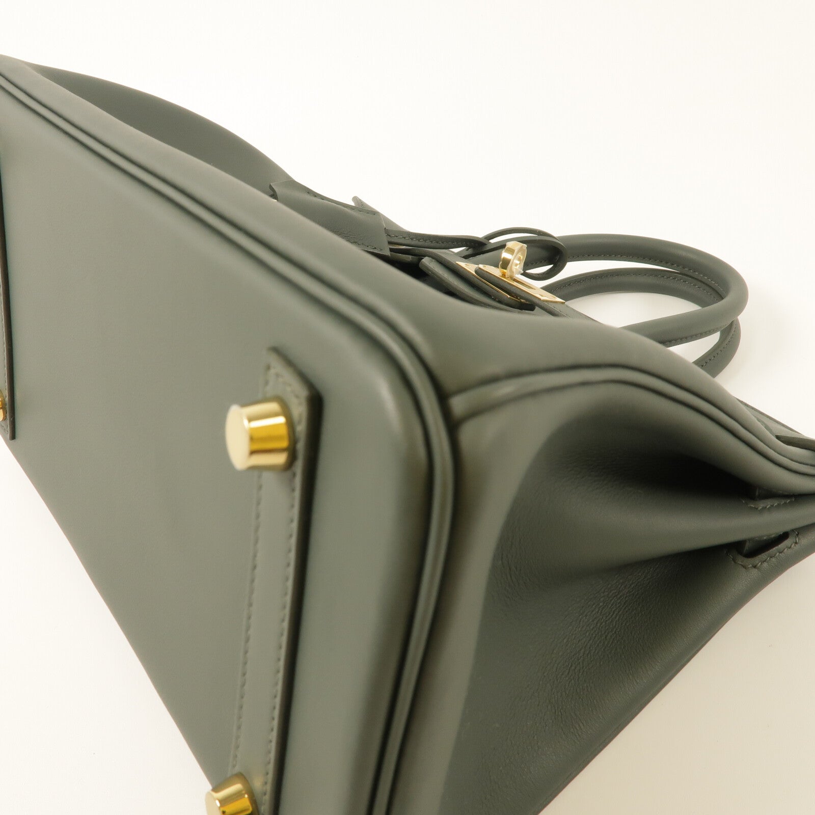 HERMES Swift皮革Birkin 25手挽袋Vert Mangrove