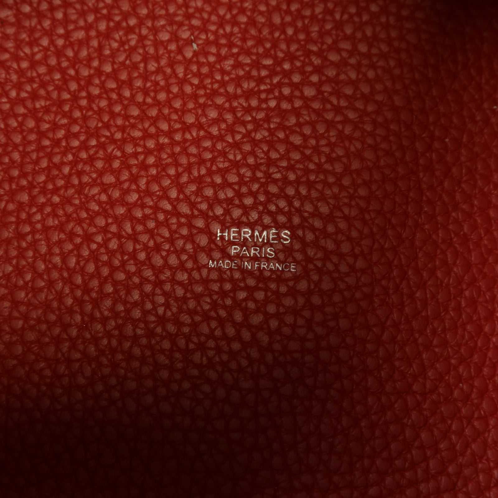HERMES 【激減優惠】Clemence皮革Picotin MM銀扣手挽袋紅色